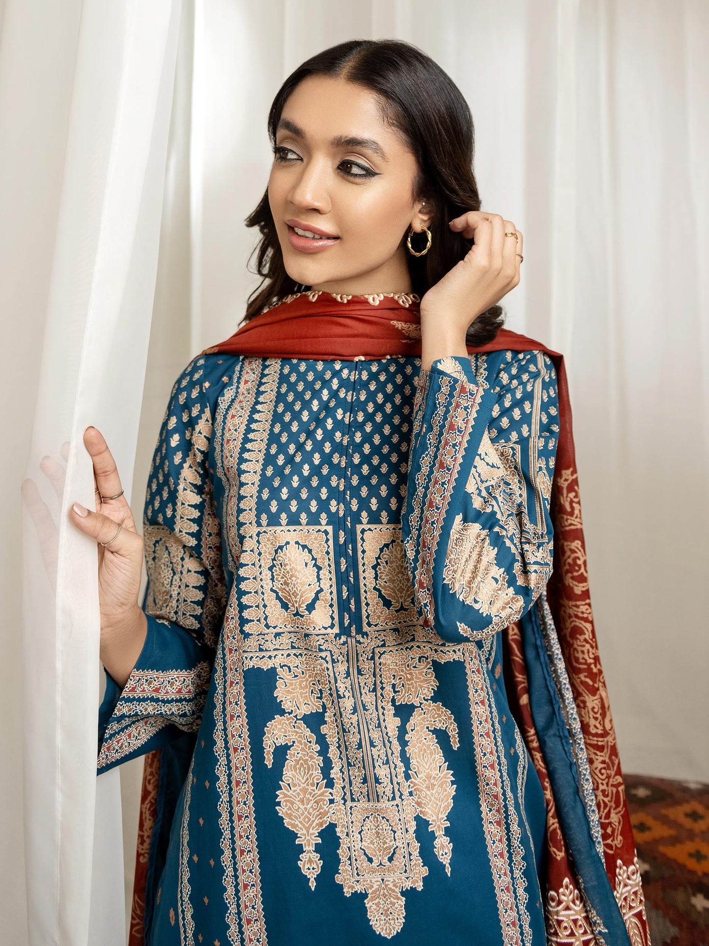 3 Piece Lawn Suit-Pasted (Unstitched)