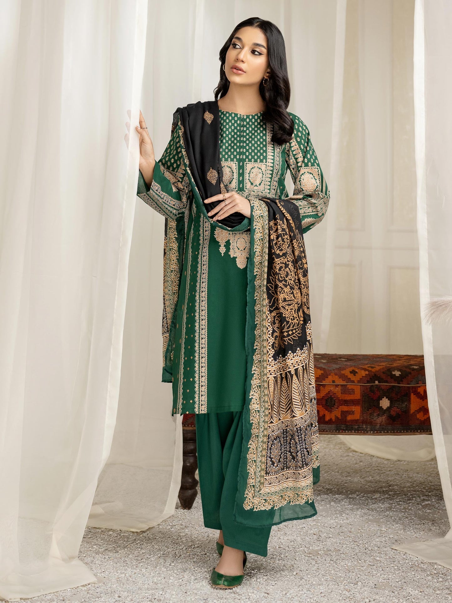 3 Piece Lawn Suit-Pasted (Unstitched)