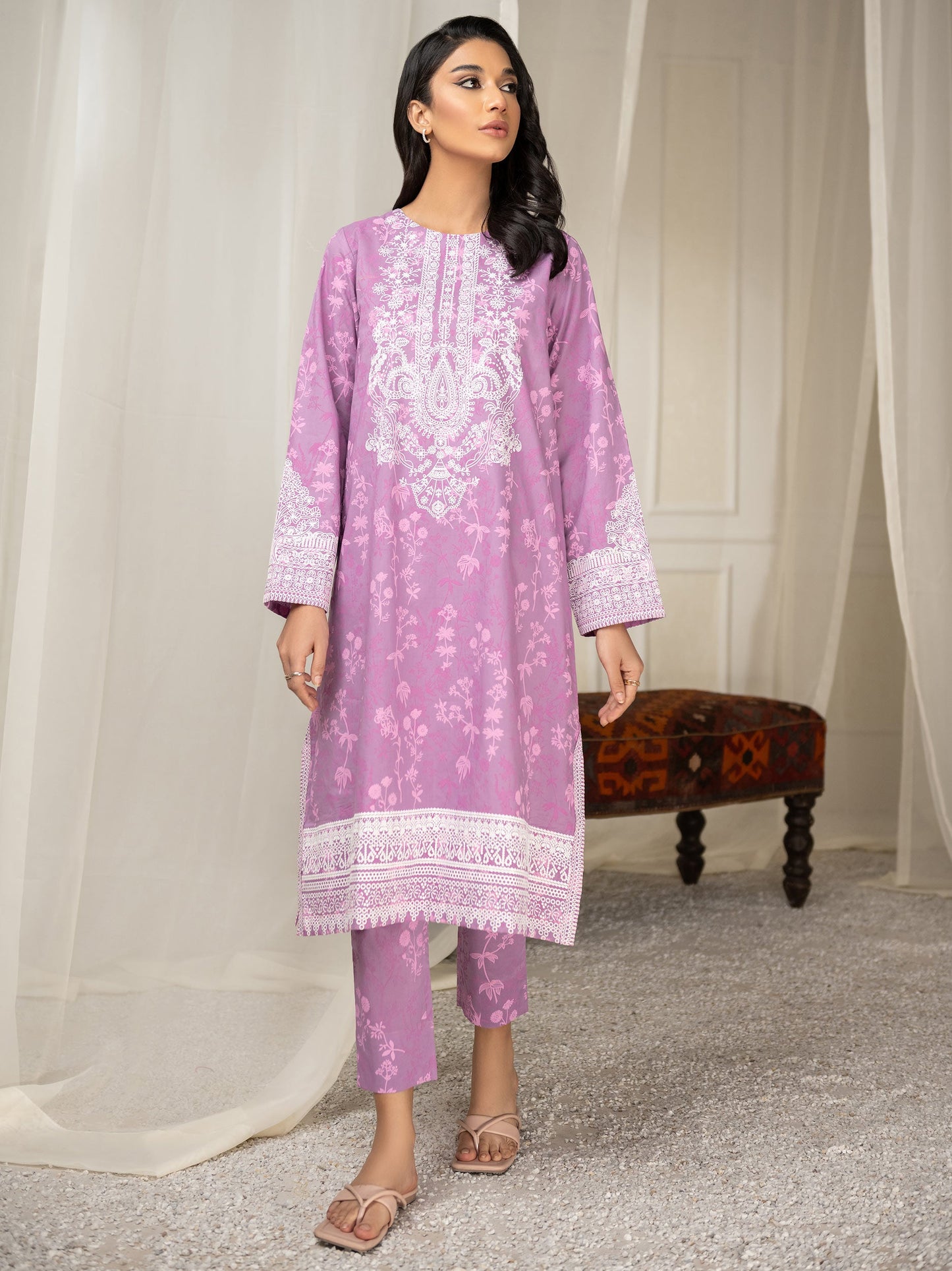 2 Piece Lawn Suit-Pasted (Unstitched)