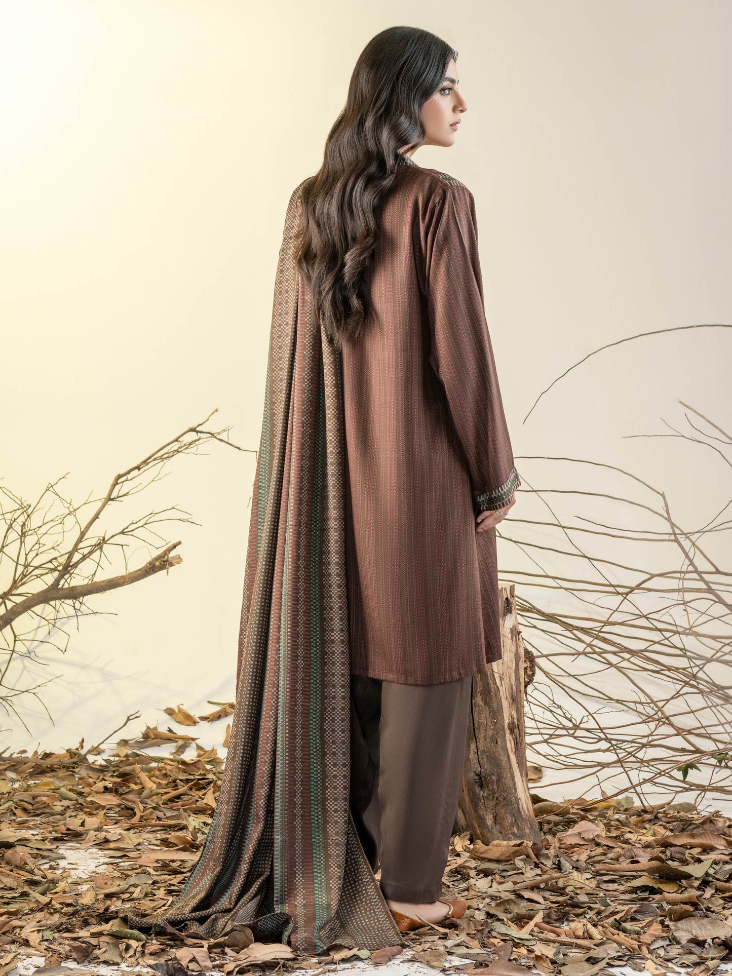 3 Piece Linen Suit-Printed(Unstitched)
