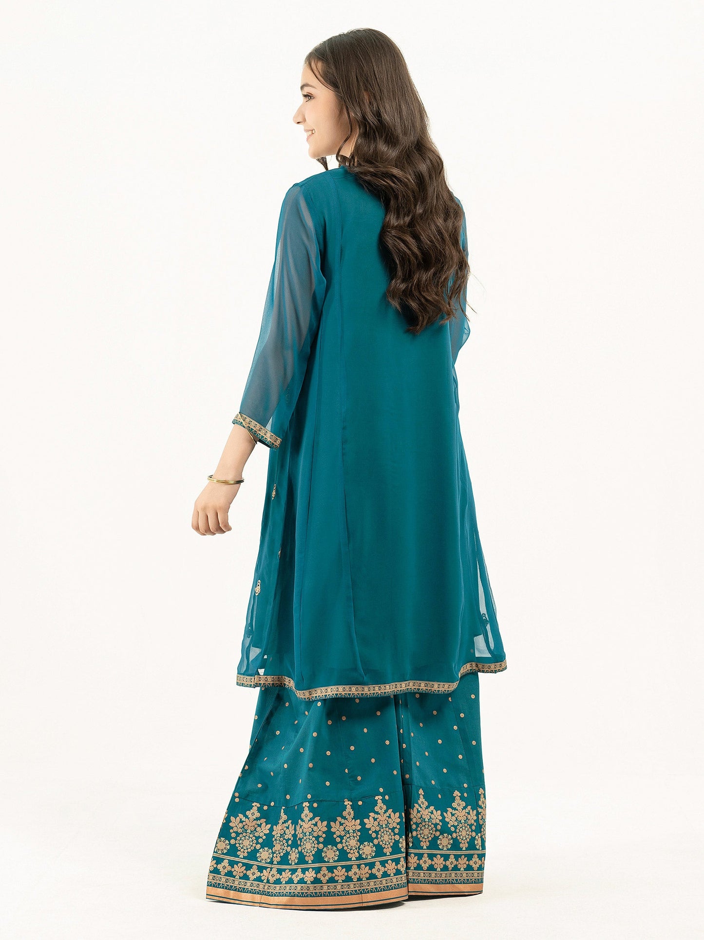 2 Piece Chiffon Suit-Embroidered (Pret)