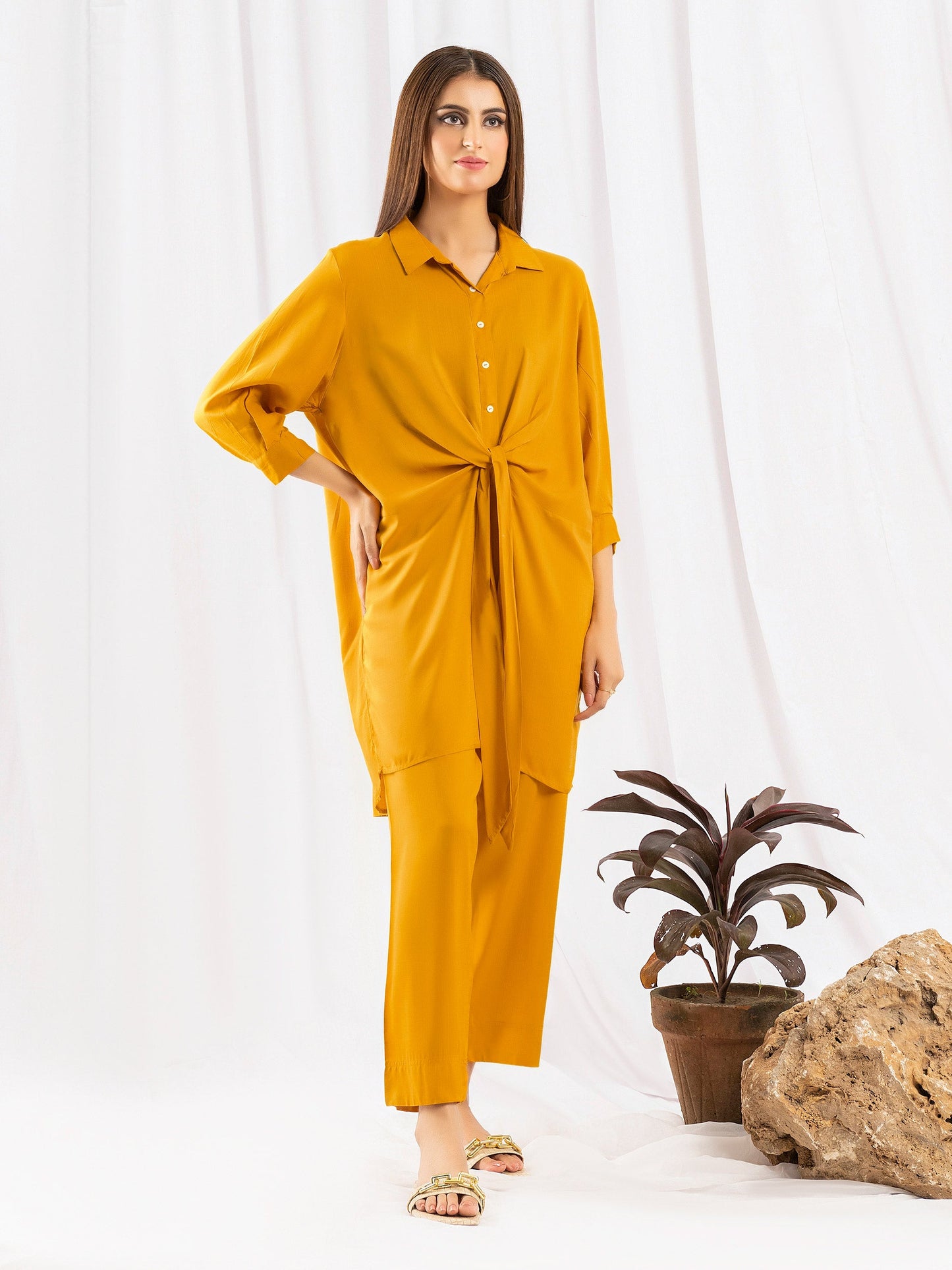 2 Piece Viscose Suit-Dyed (Pret)