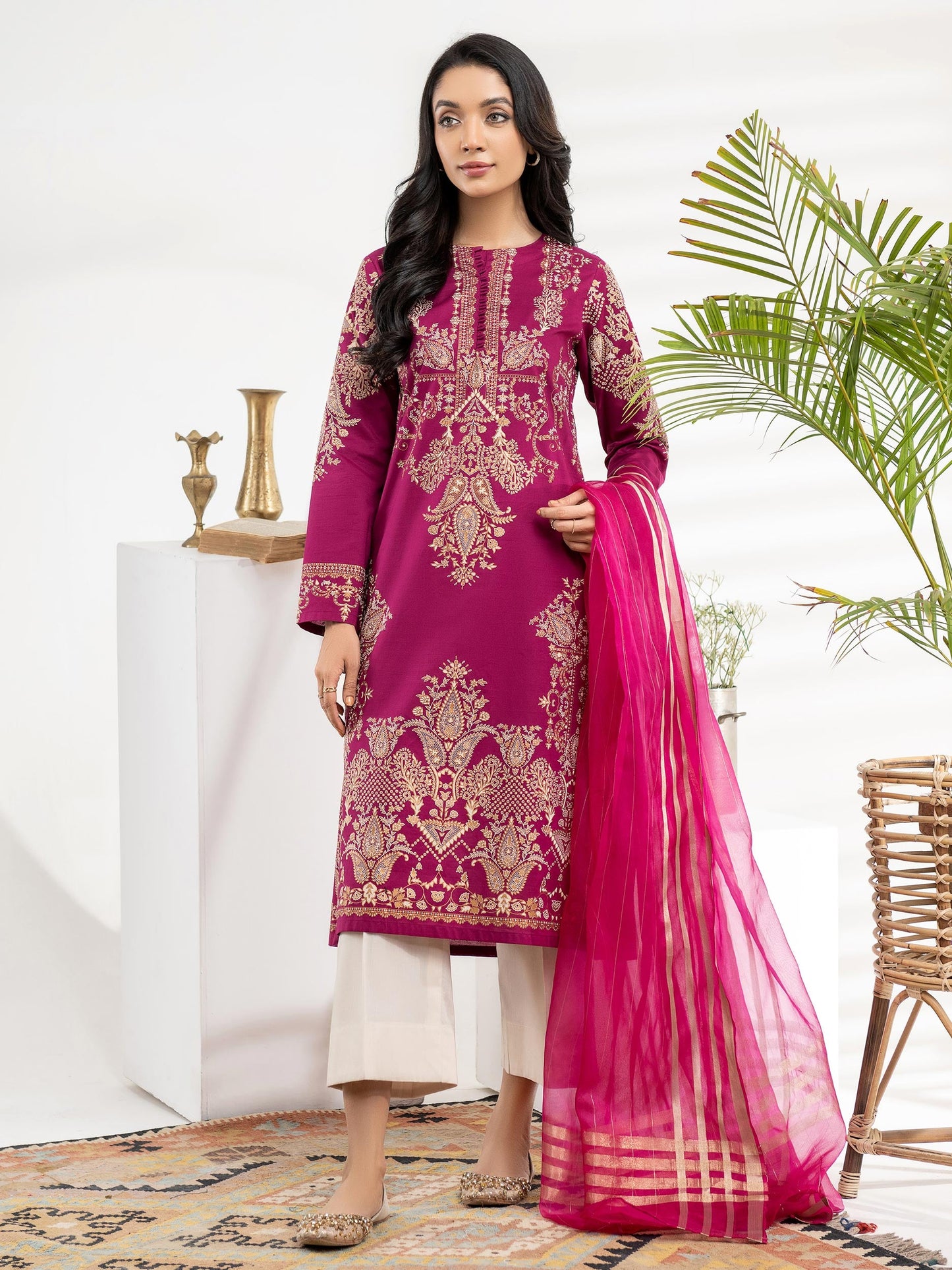 2 Piece Lawn Suit-Pasted (Unstitched)
