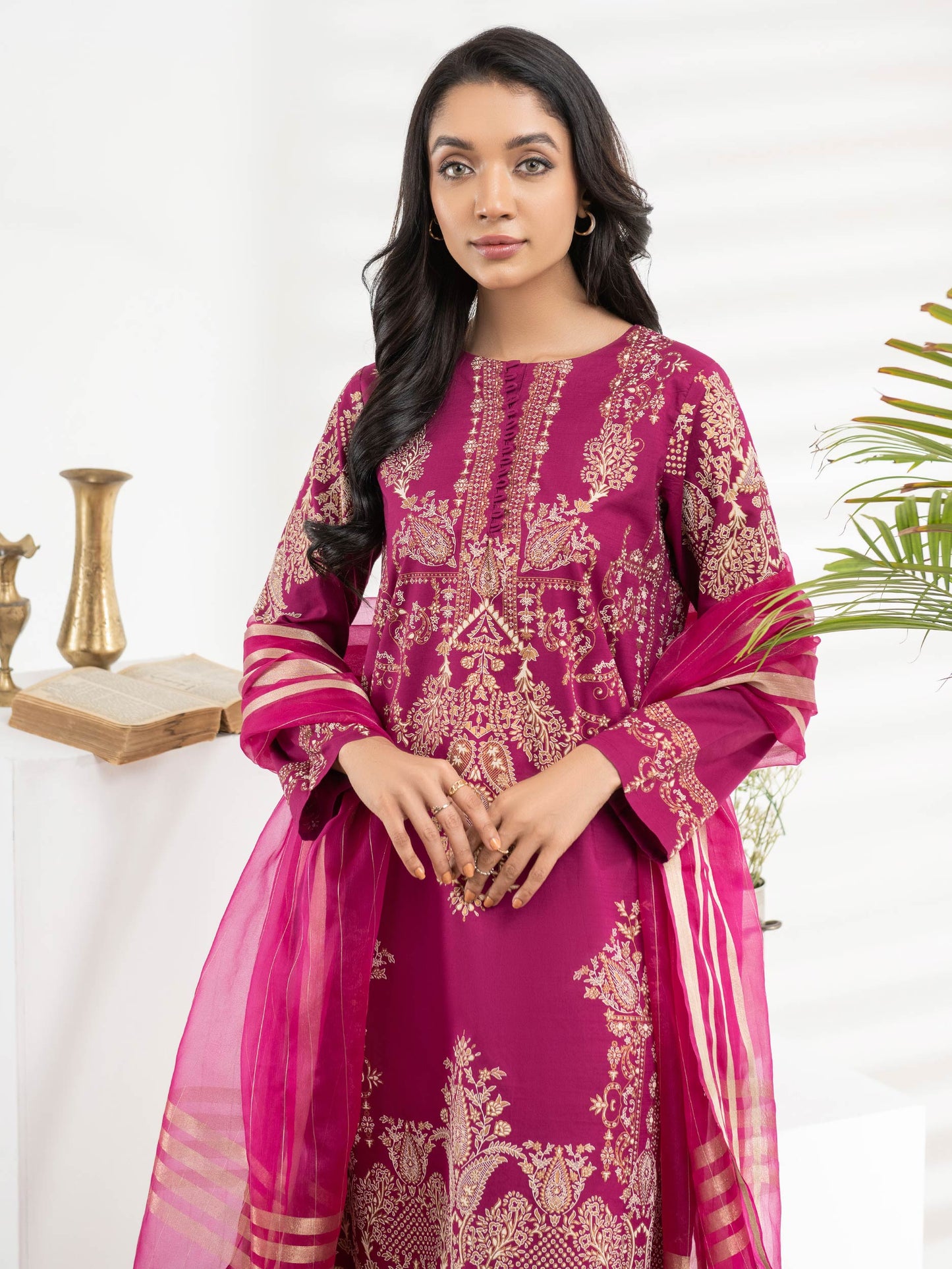 2 Piece Lawn Suit-Pasted (Unstitched)