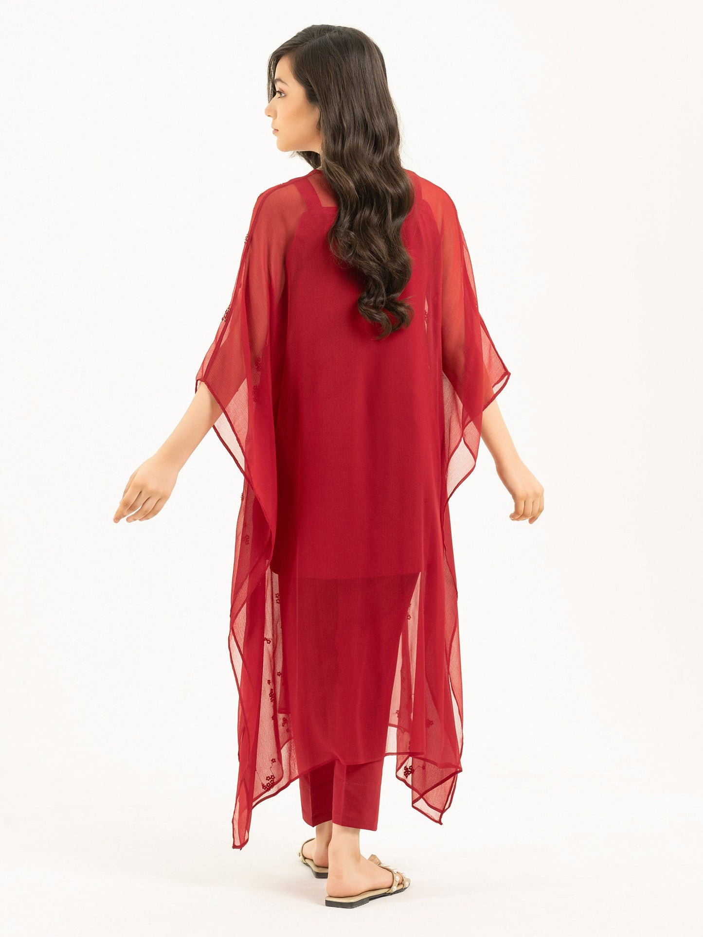 2 Piece Chiffon Suit-Embroidered (Pret)