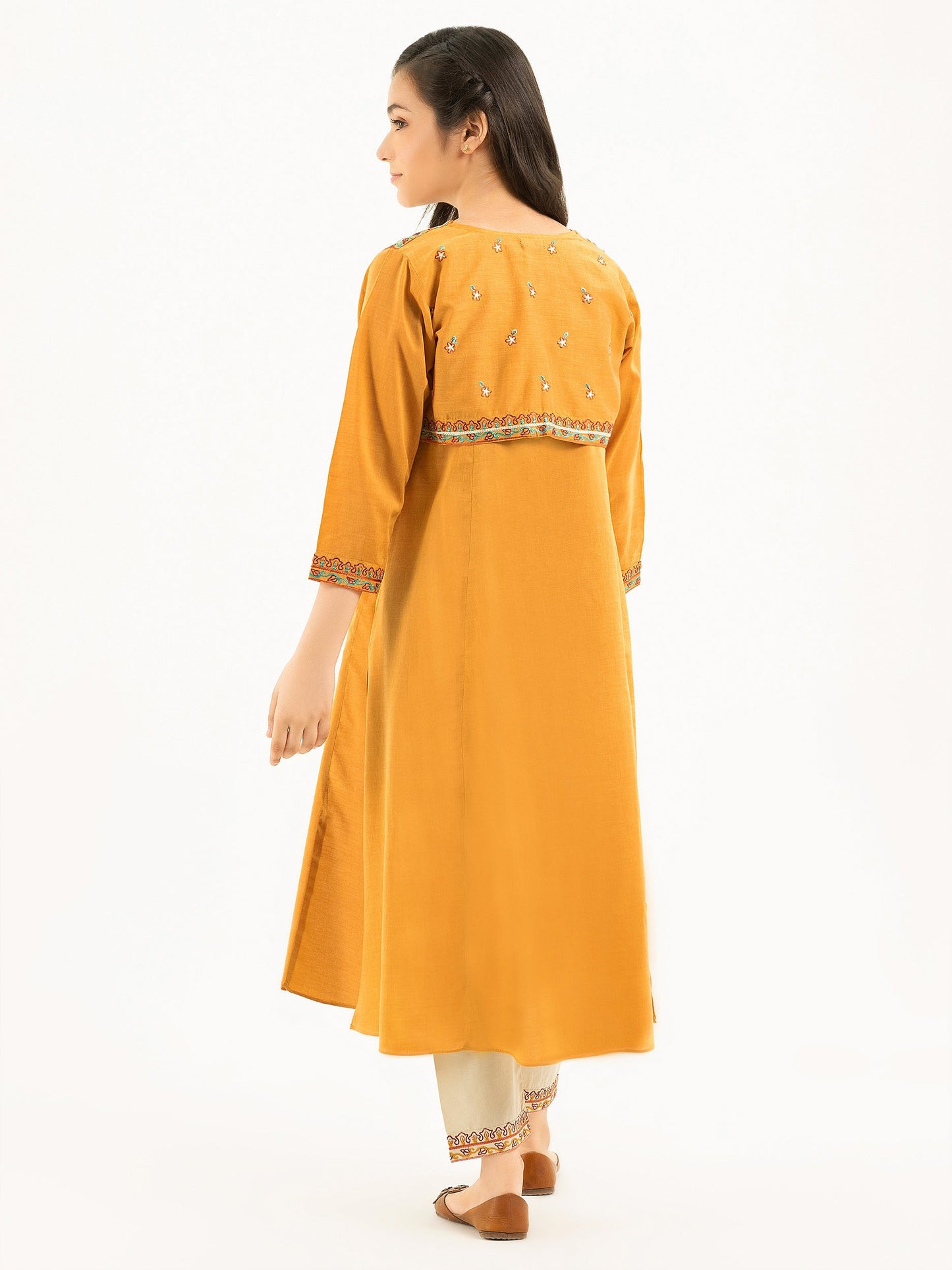 2 Piece Yarn Dyed Suit-Embroidered (Pret)