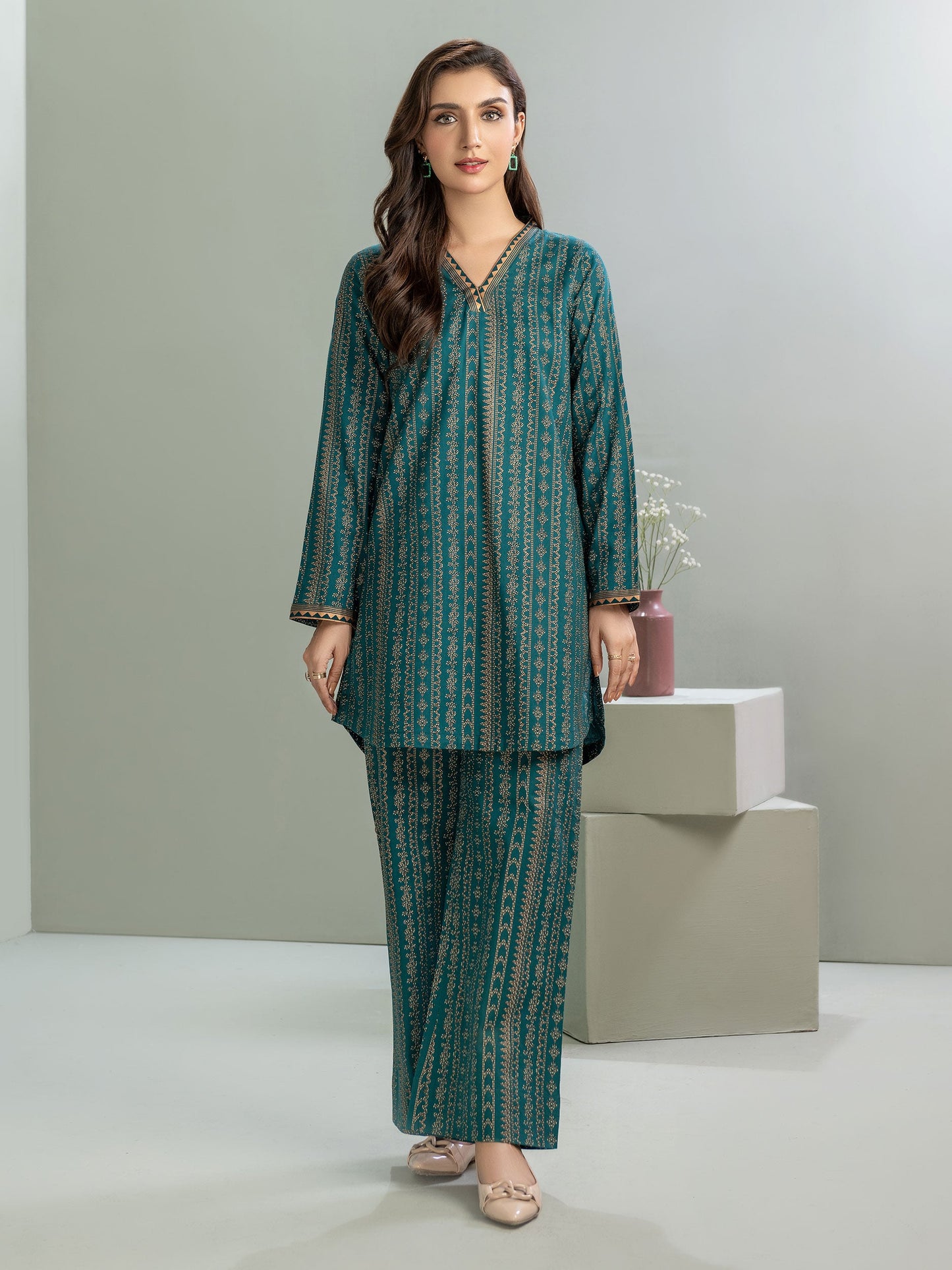 Khaddar Shirt-Paste Print (Unstitched)