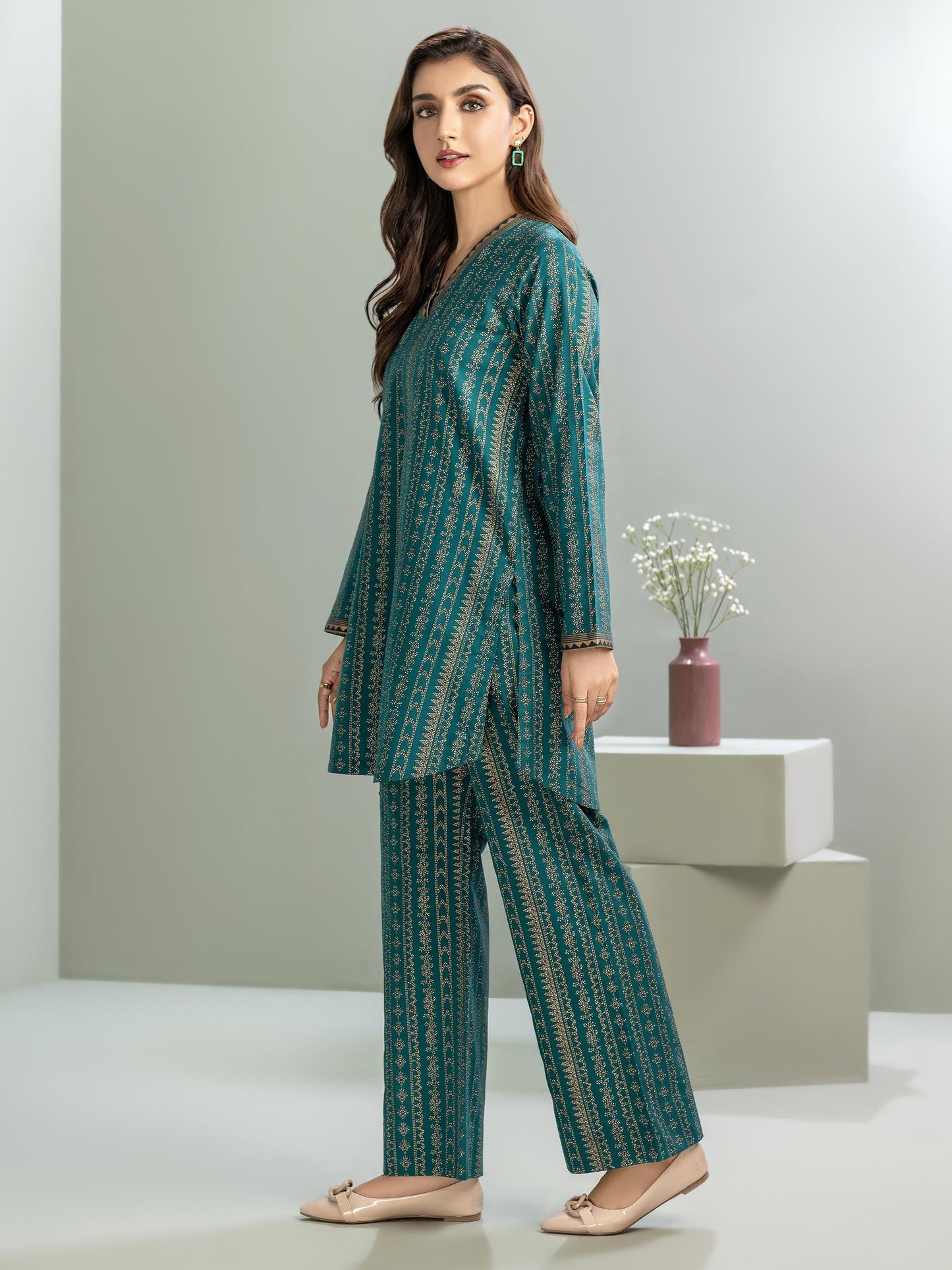 Khaddar Shirt-Paste Print (Unstitched)