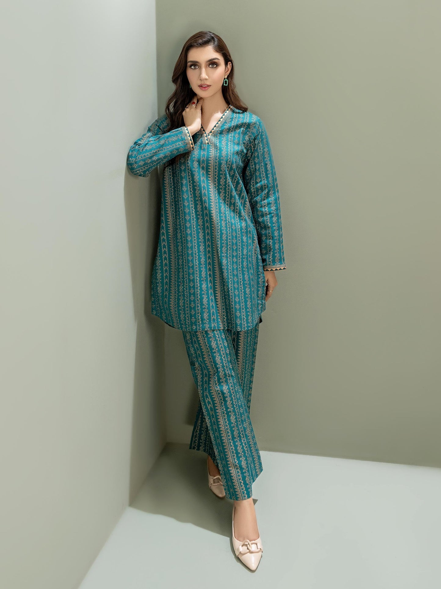 Khaddar Shirt-Paste Print (Unstitched)