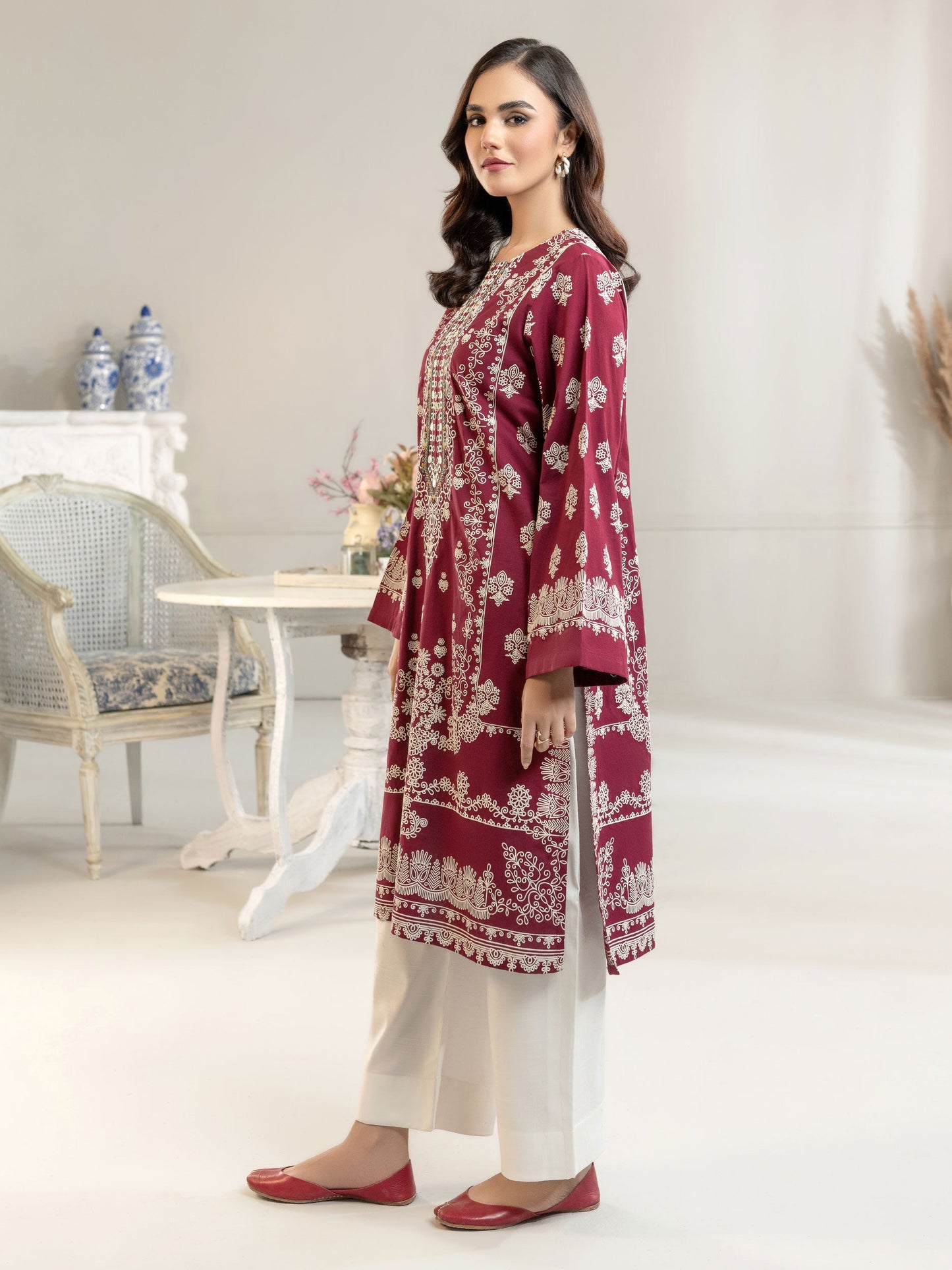 Winter Cotton Shirt-Embroidered(Unstitched)