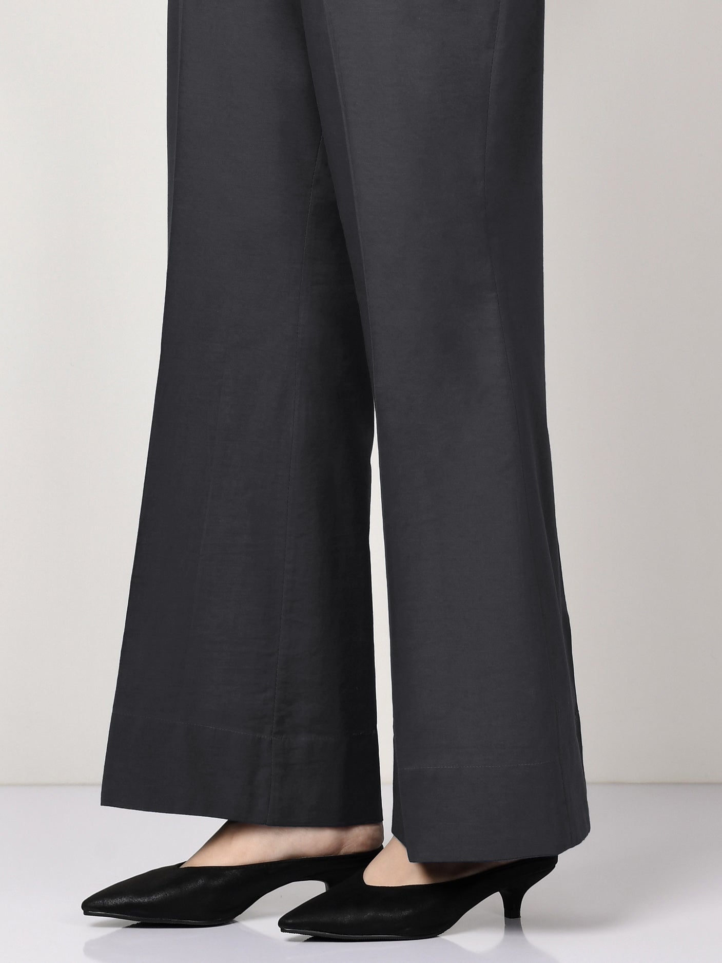 Unstitched Cambric Trouser -Greyish Black