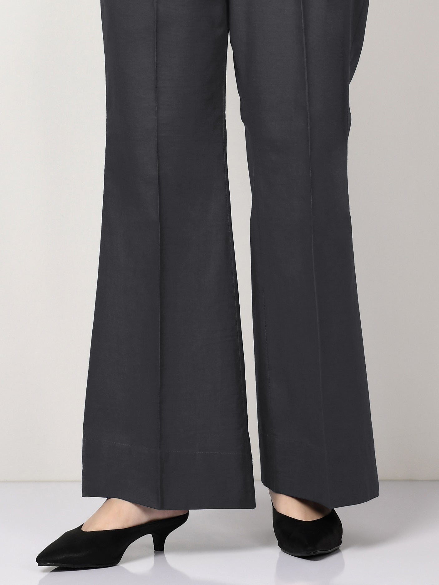 Unstitched Cambric Trouser -Greyish Black