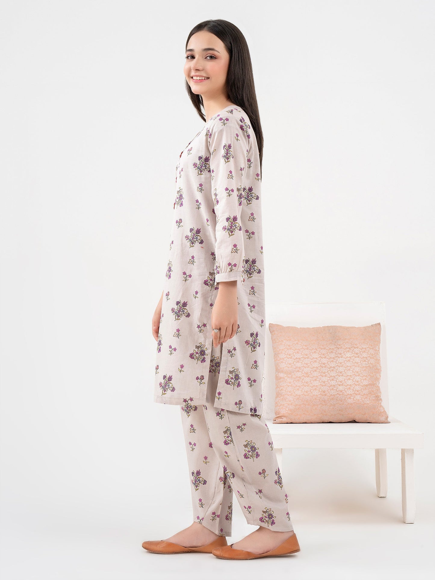 2 Piece Lawn Suit-Printed