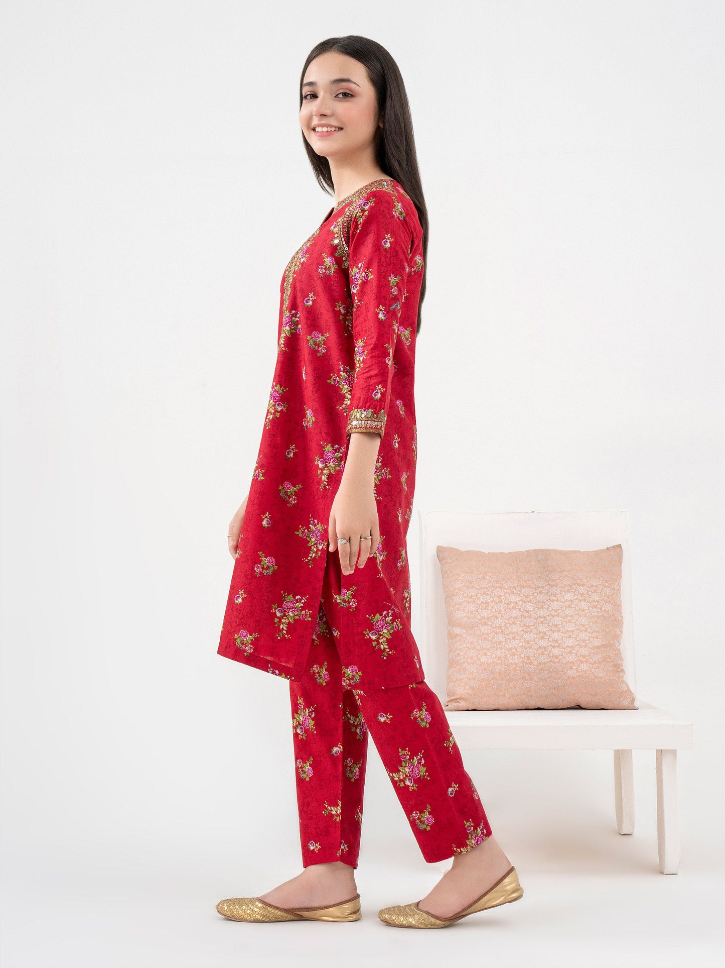 2 Piece Lawn Suit-Embroidered