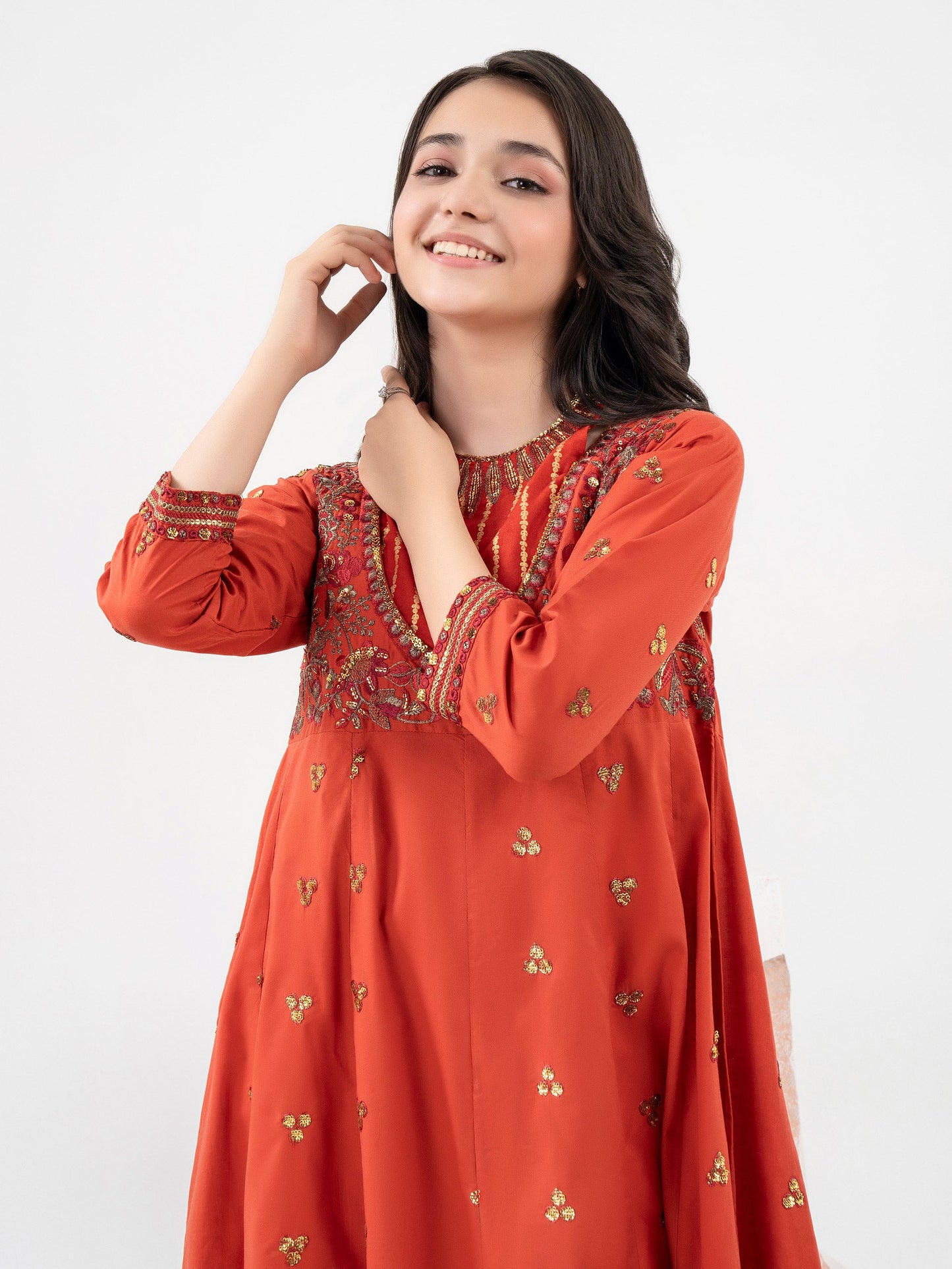 Cambric Pishwas -Embroidered