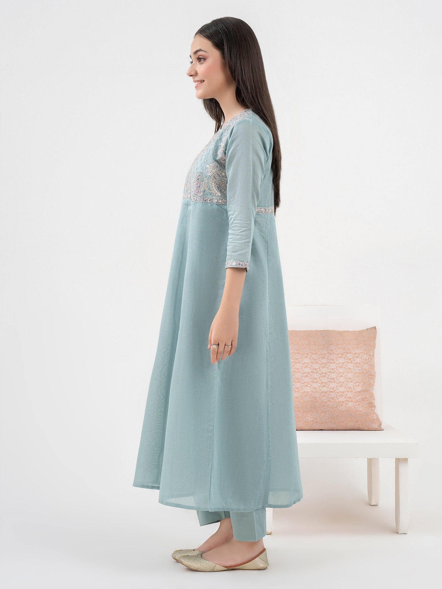 2 Piece Lawn Suit-Embroidered