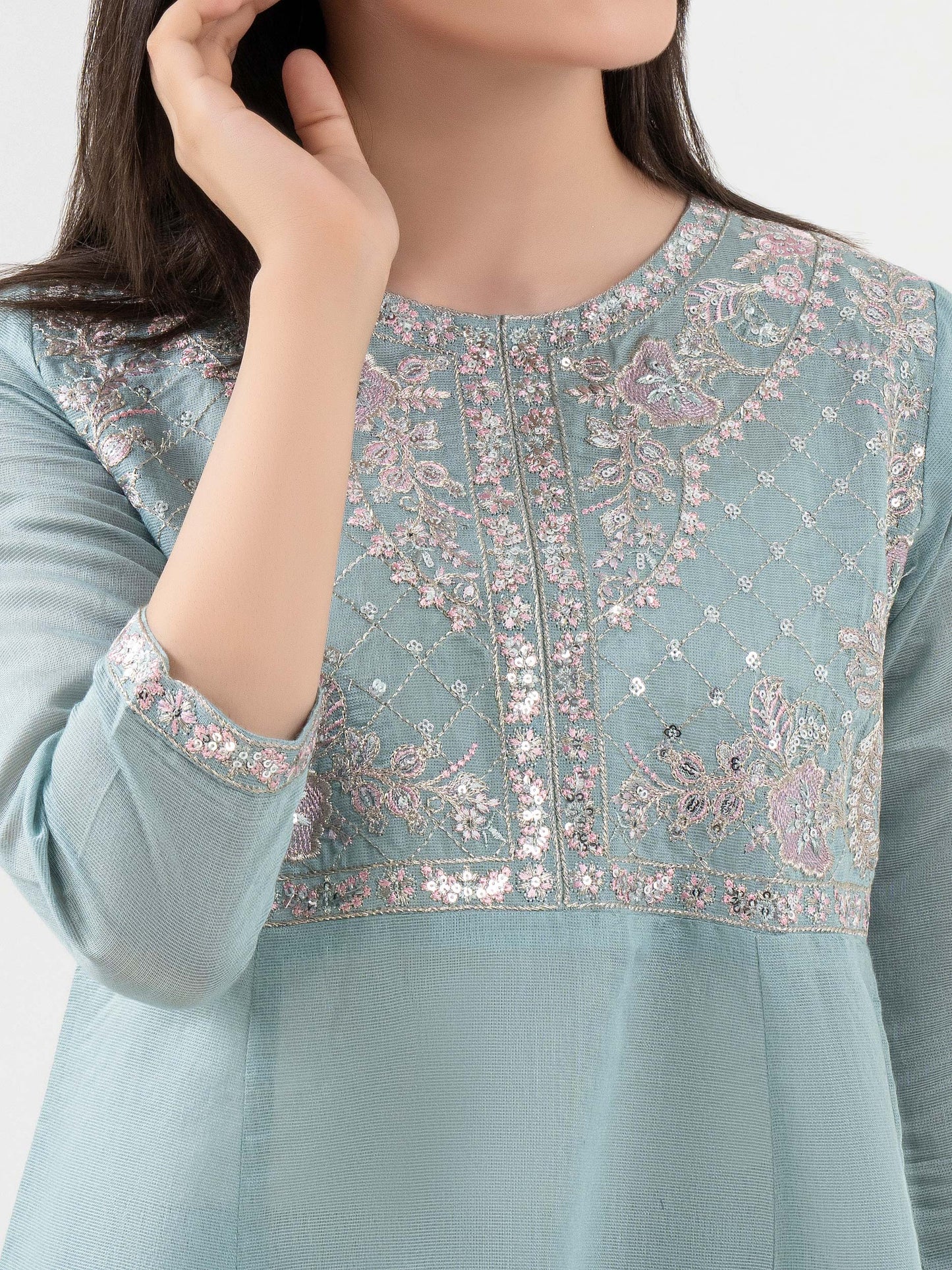 2 Piece Lawn Suit-Embroidered