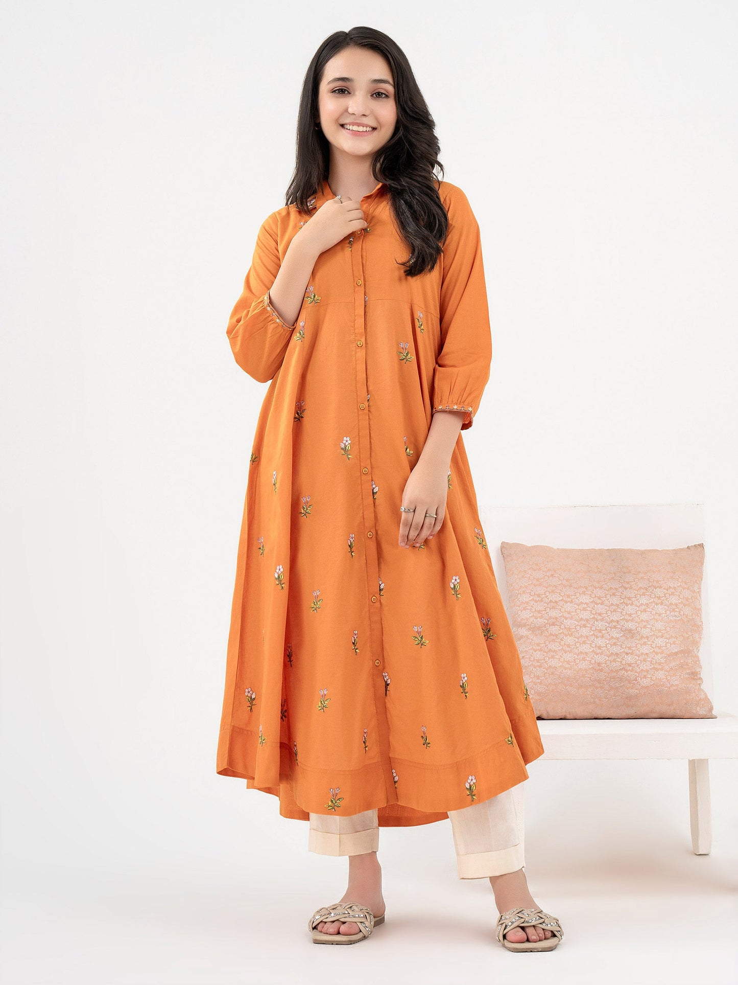 Lawn Tunic- Embroidered