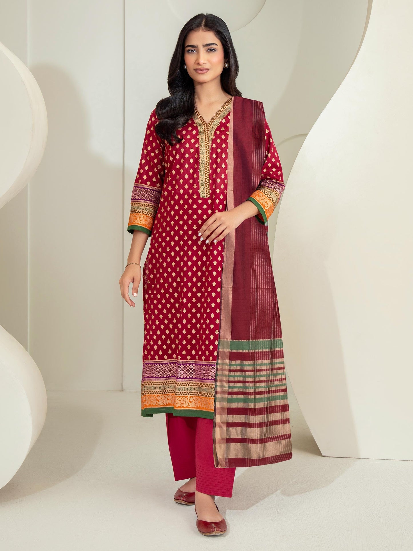 3 Piece Lawn Suit-Paste Print (Unstitched)