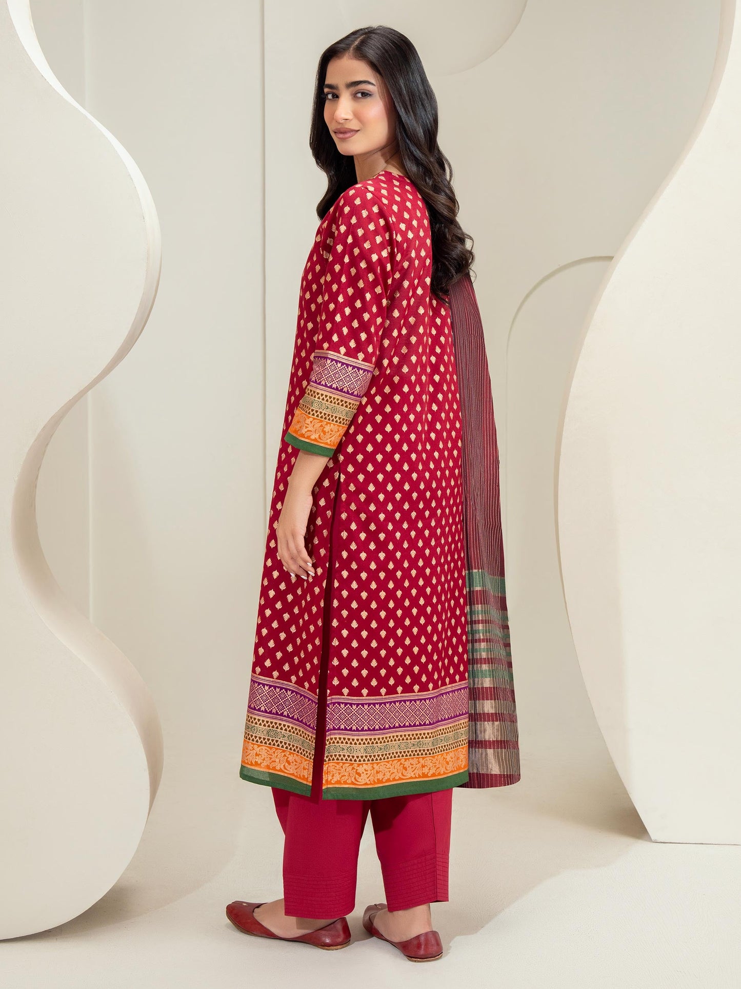 3 Piece Lawn Suit-Paste Print (Unstitched)