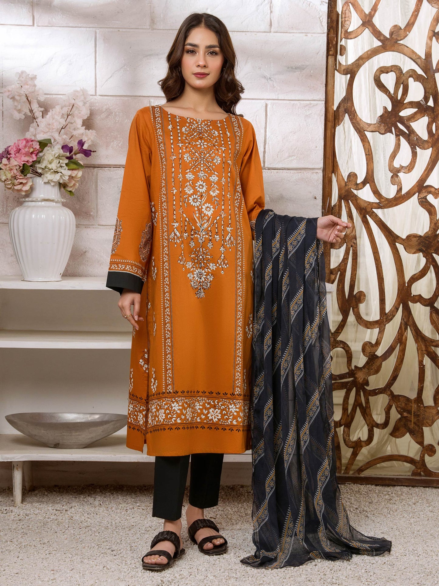 2 Piece Lawn Suit-Paste Print (Unstitched)