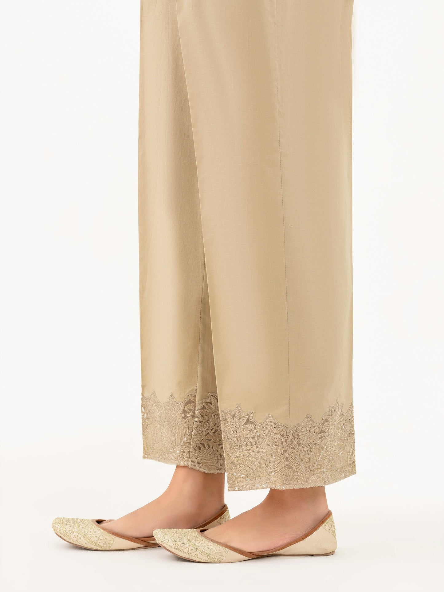 Cambric Trouser-Embroidered (Pret)