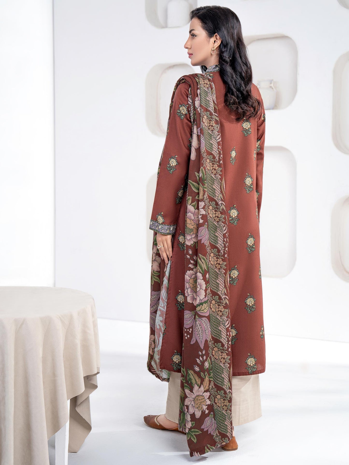 2 Piece Khaddar Suit-Printed(Unstitched)