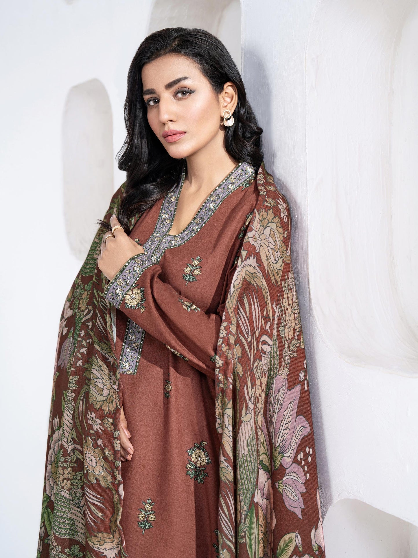 2 Piece Khaddar Suit-Printed(Unstitched)