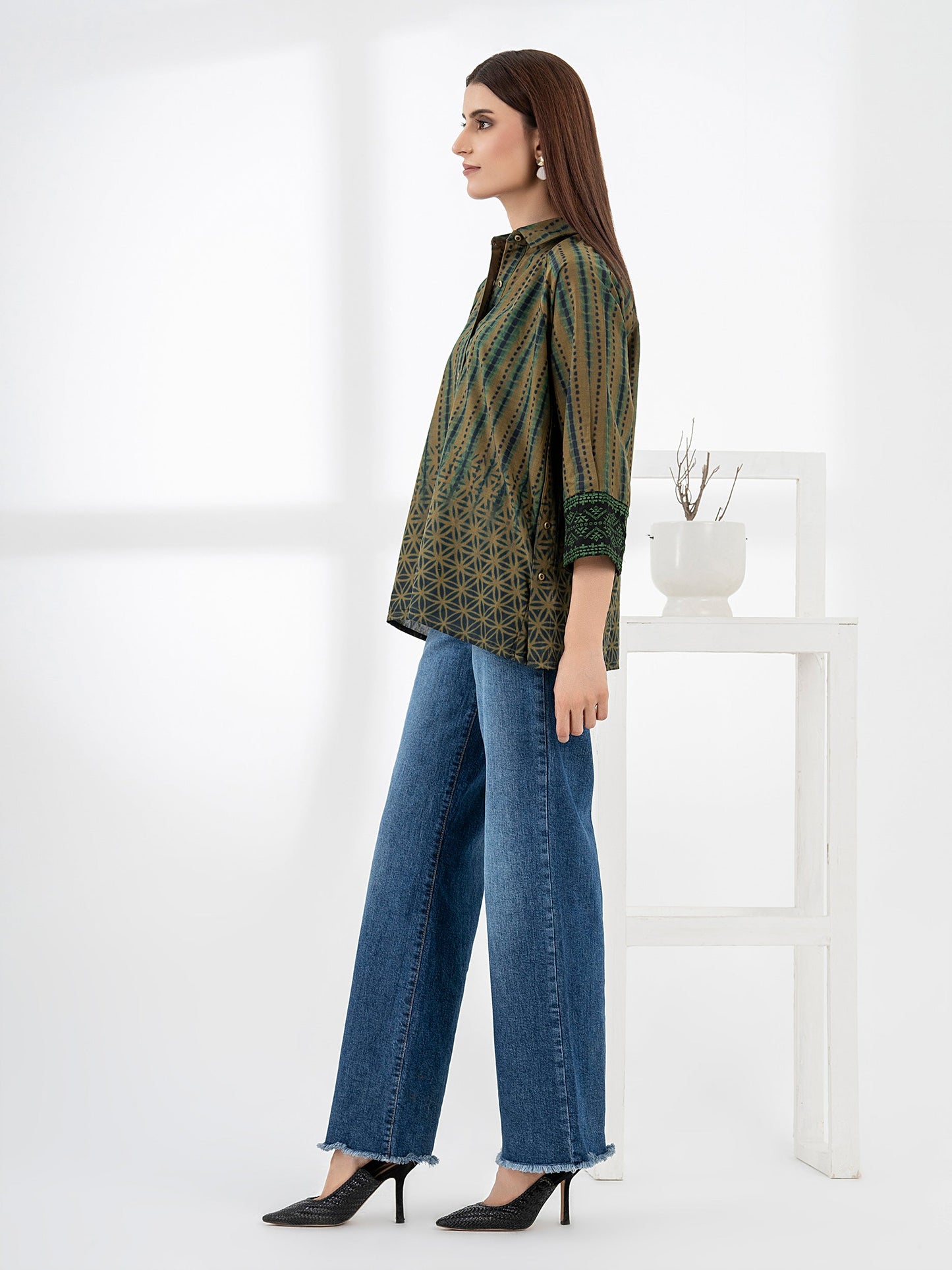 Embroidered Cambric Top