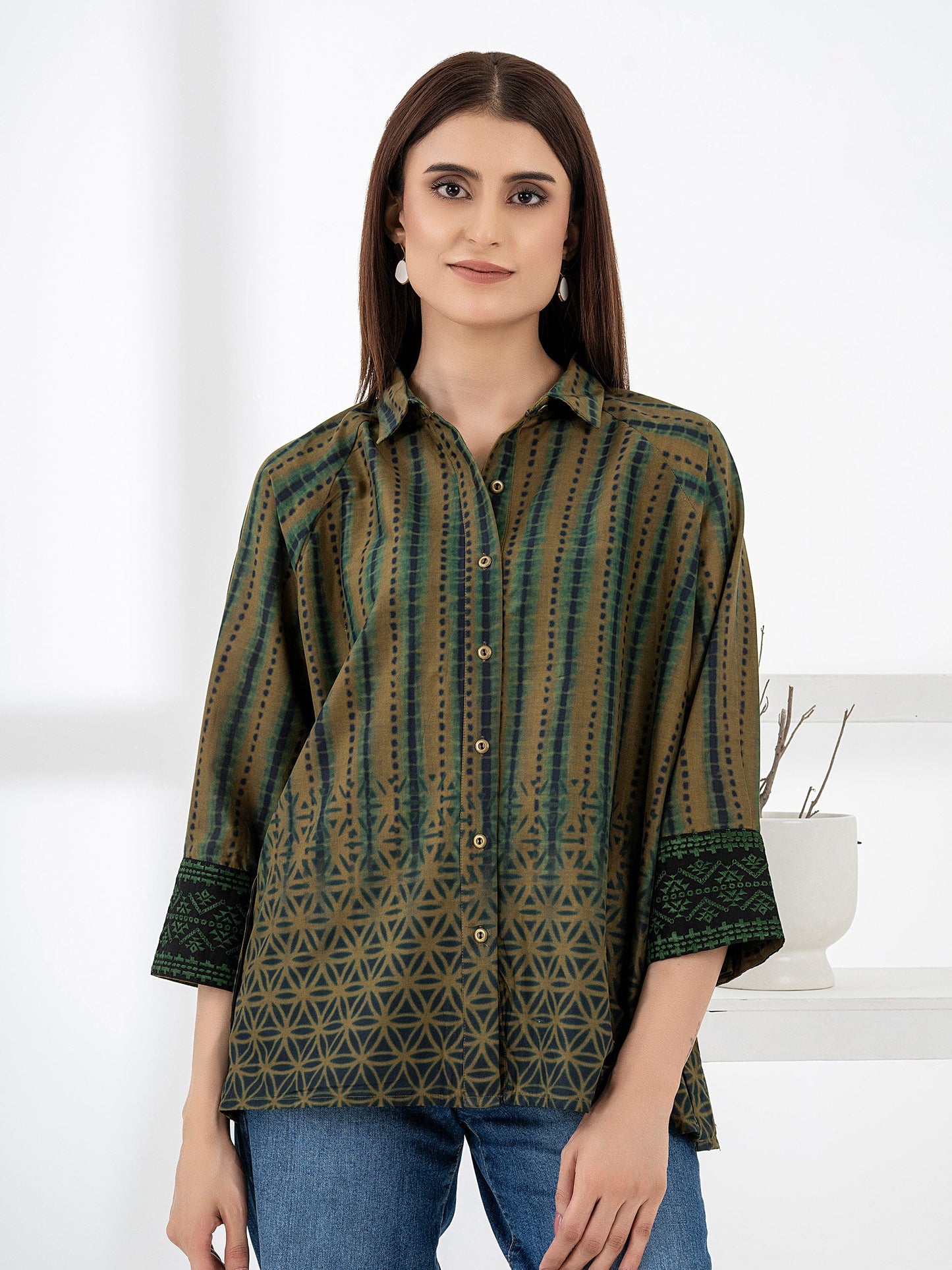 Embroidered Cambric Top