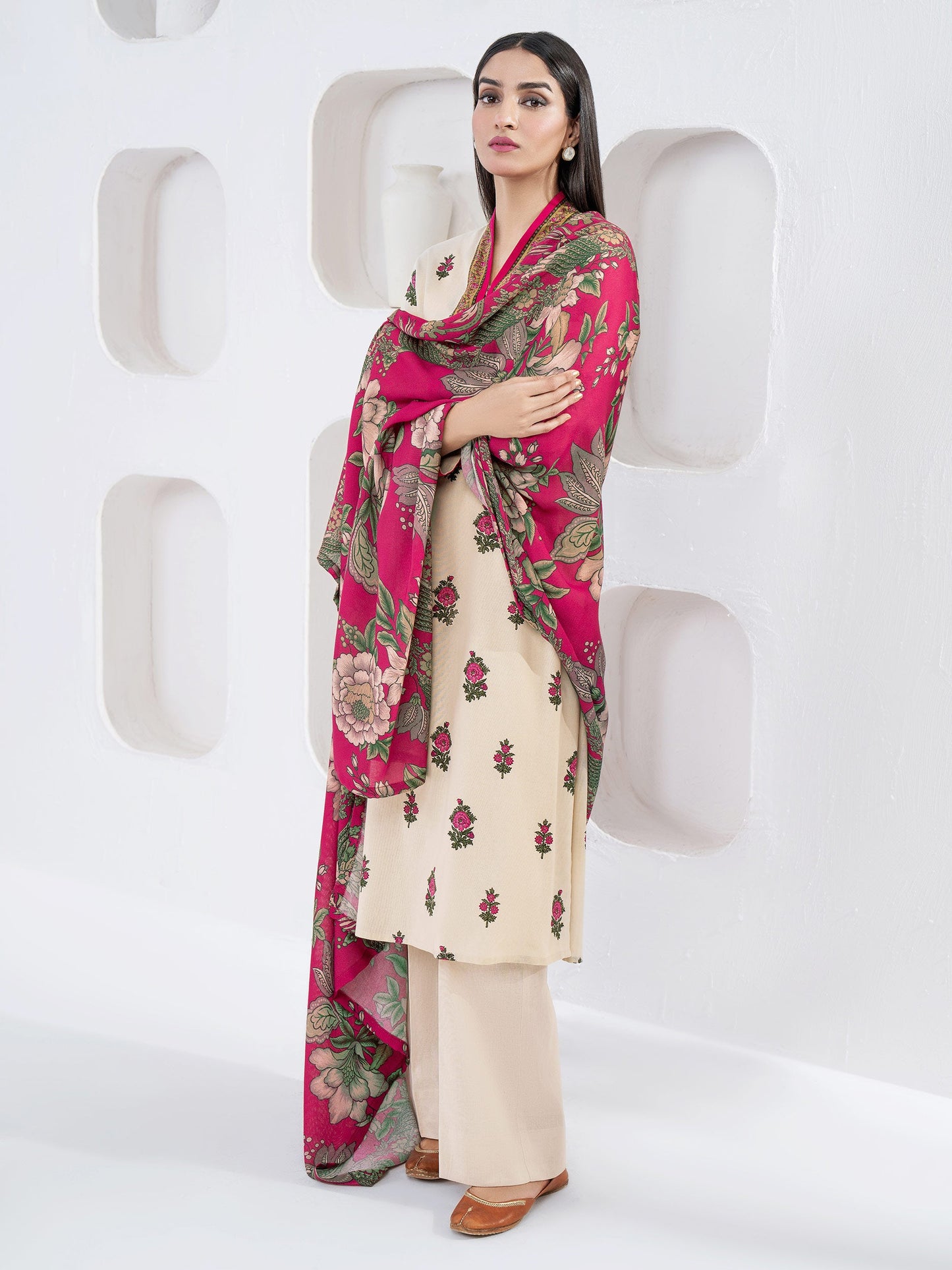 2 Piece Khaddar Suit-Printed(Unstitched)