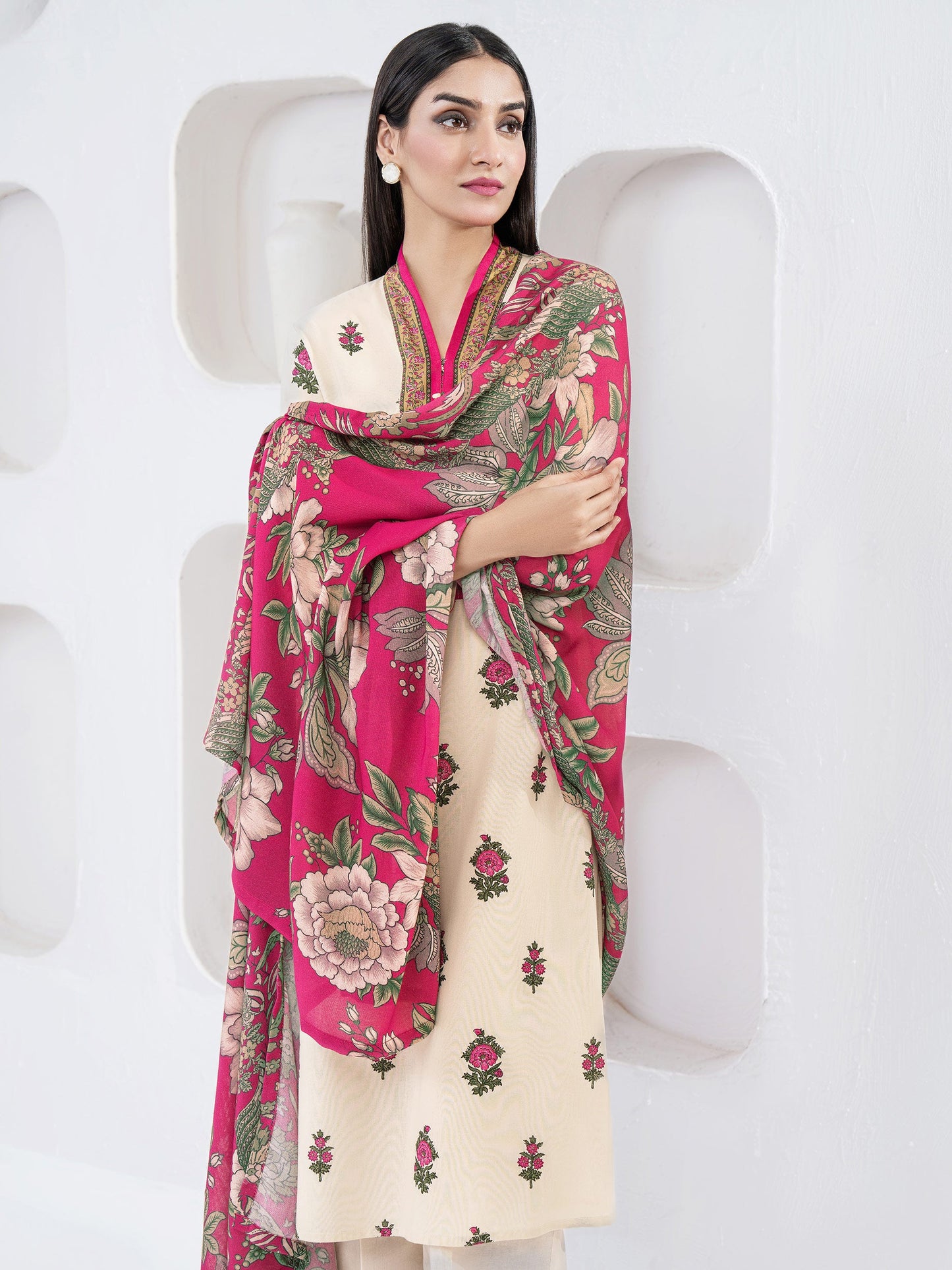 2 Piece Khaddar Suit-Printed(Unstitched)