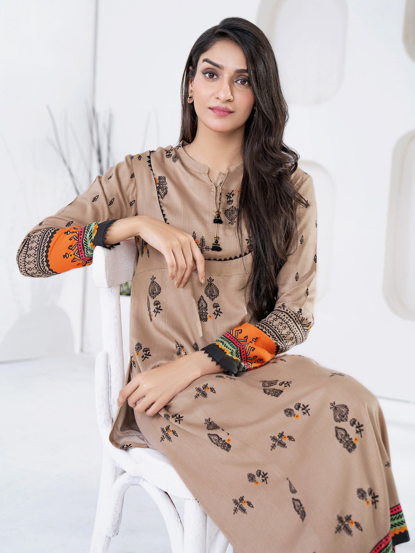 2 Piece Linen Suit-Printed (Unstitched)