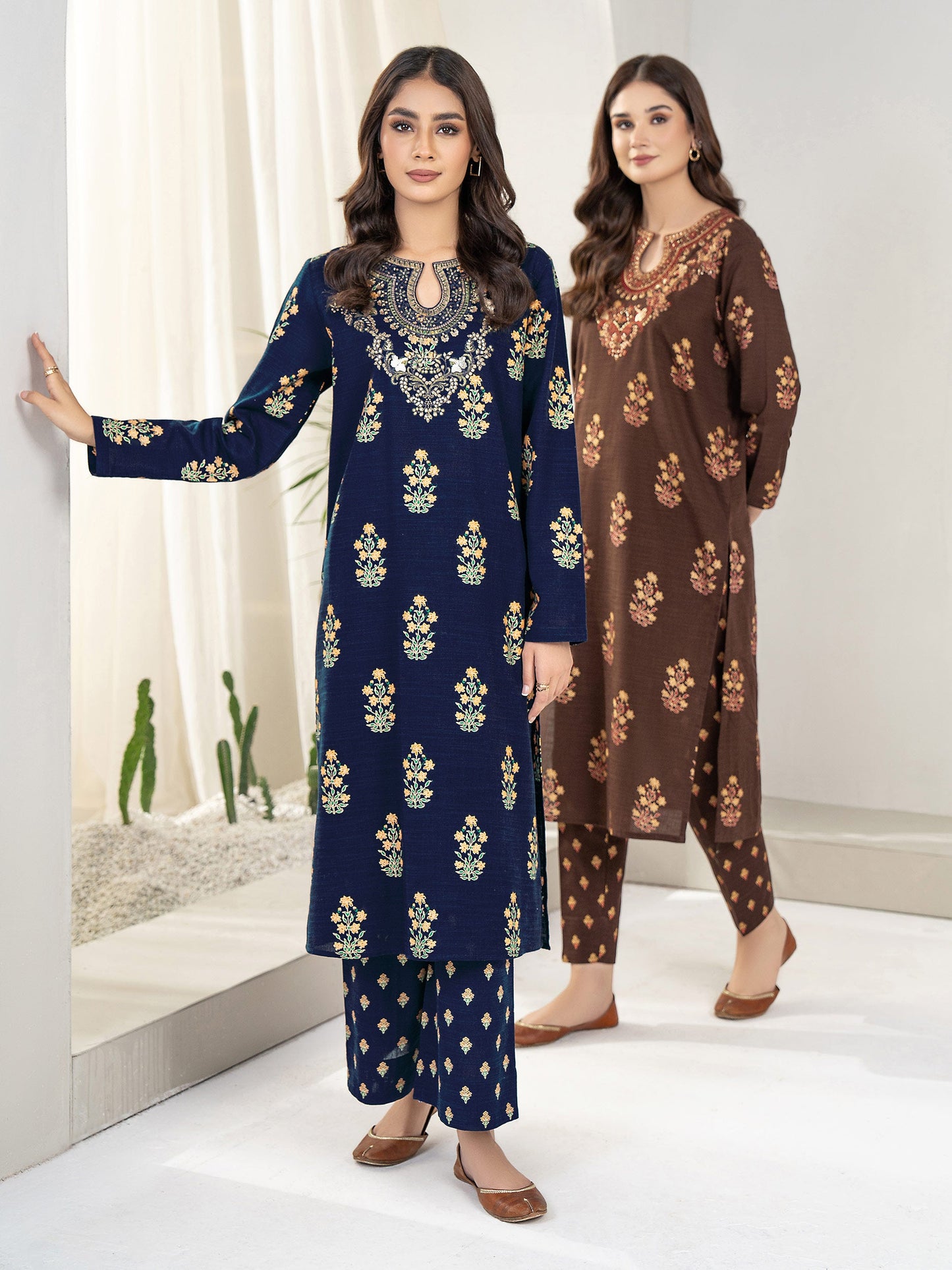 2 Piece Khaddar Suit-Embroidered(Unstitched)