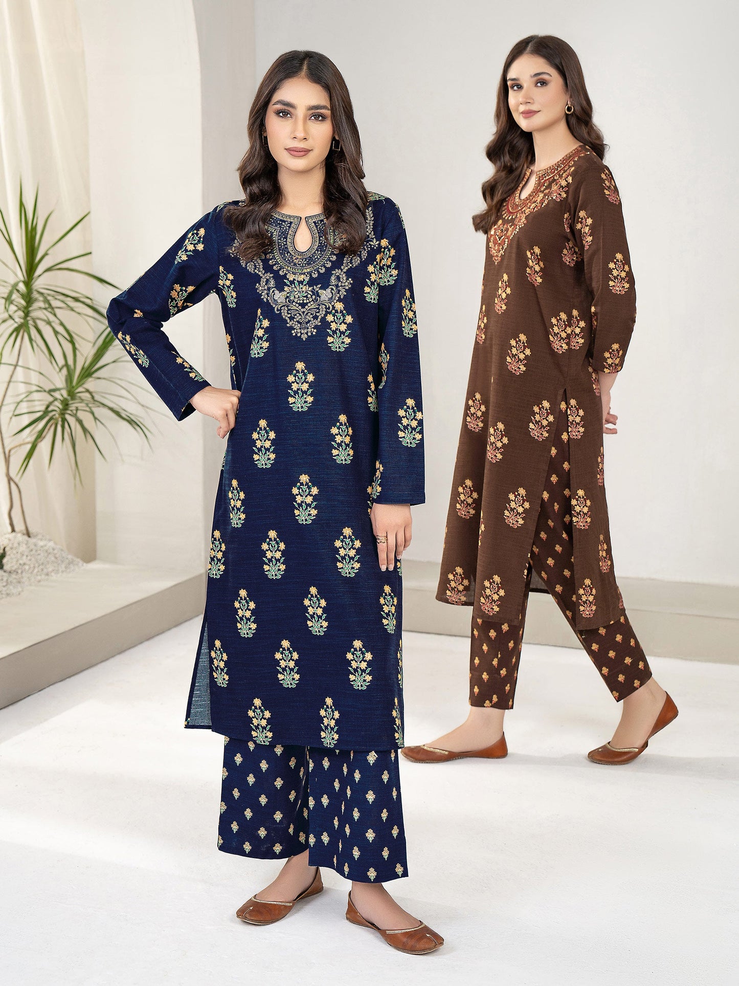 2 Piece Khaddar Suit-Embroidered(Unstitched)