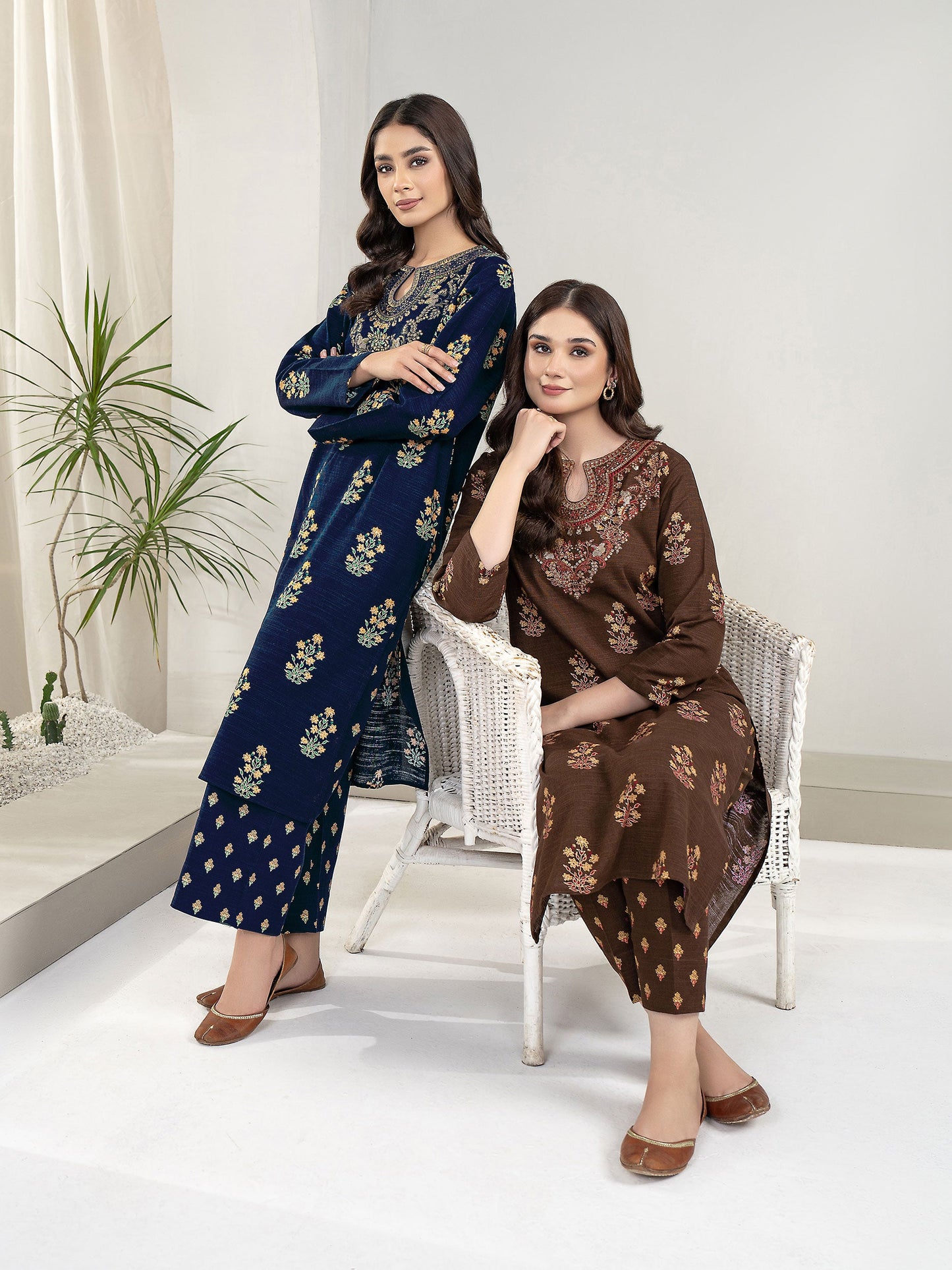 2 Piece Khaddar Suit-Embroidered(Unstitched)