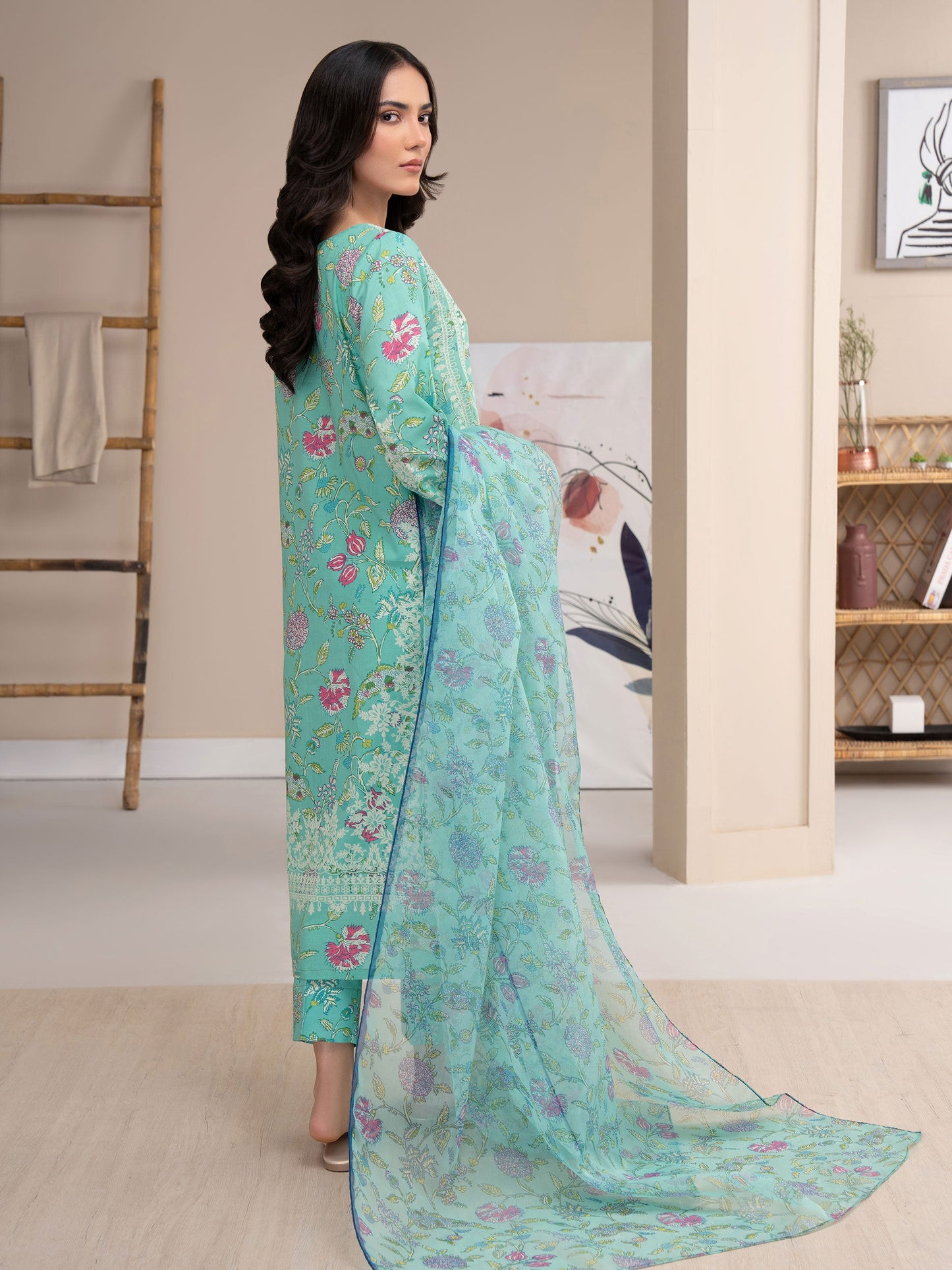 3 Piece Lawn Suit-Printed (Unstitched)