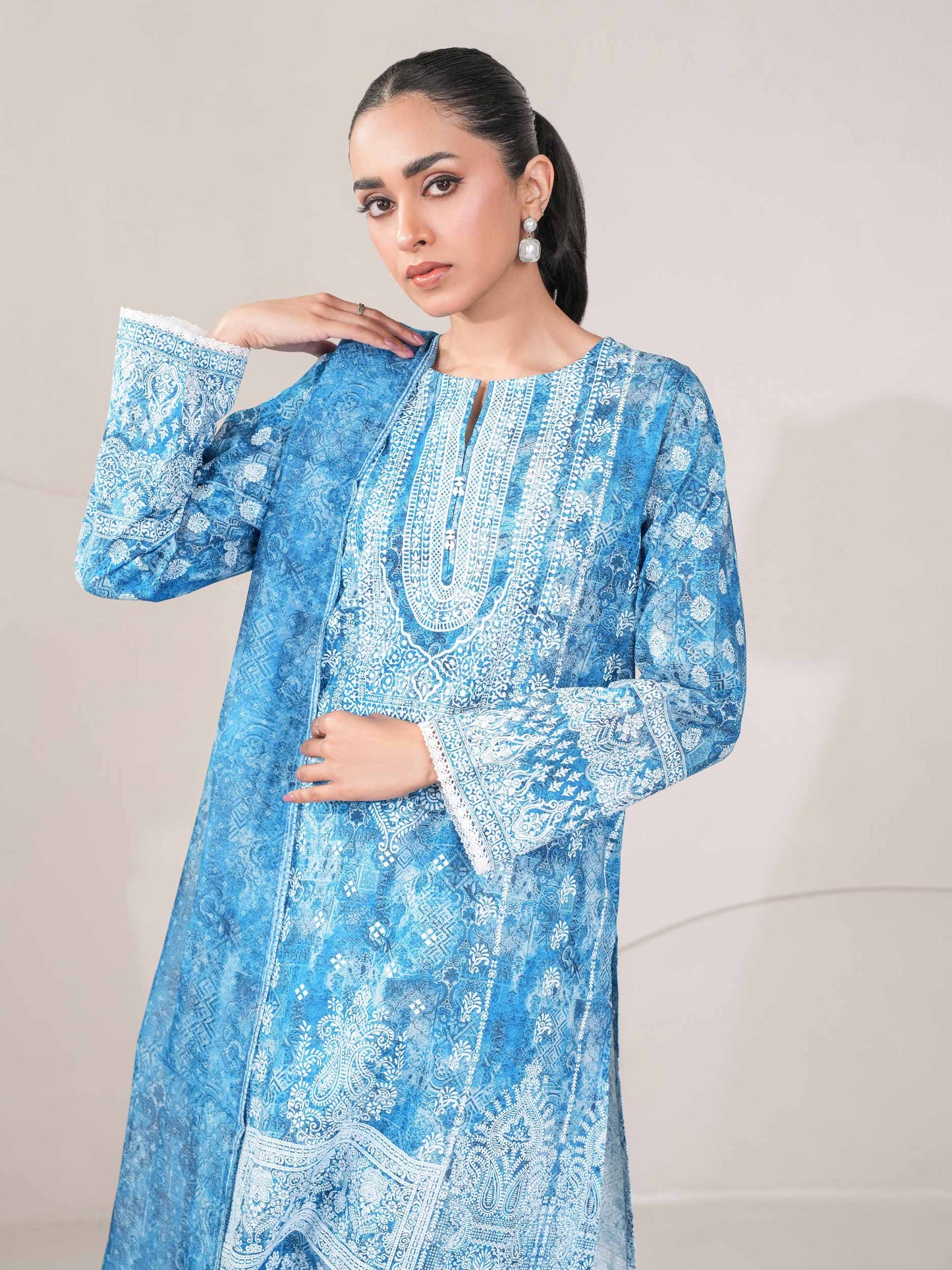 2 Piece Lawn Suit-Paste Print (Unstitched)