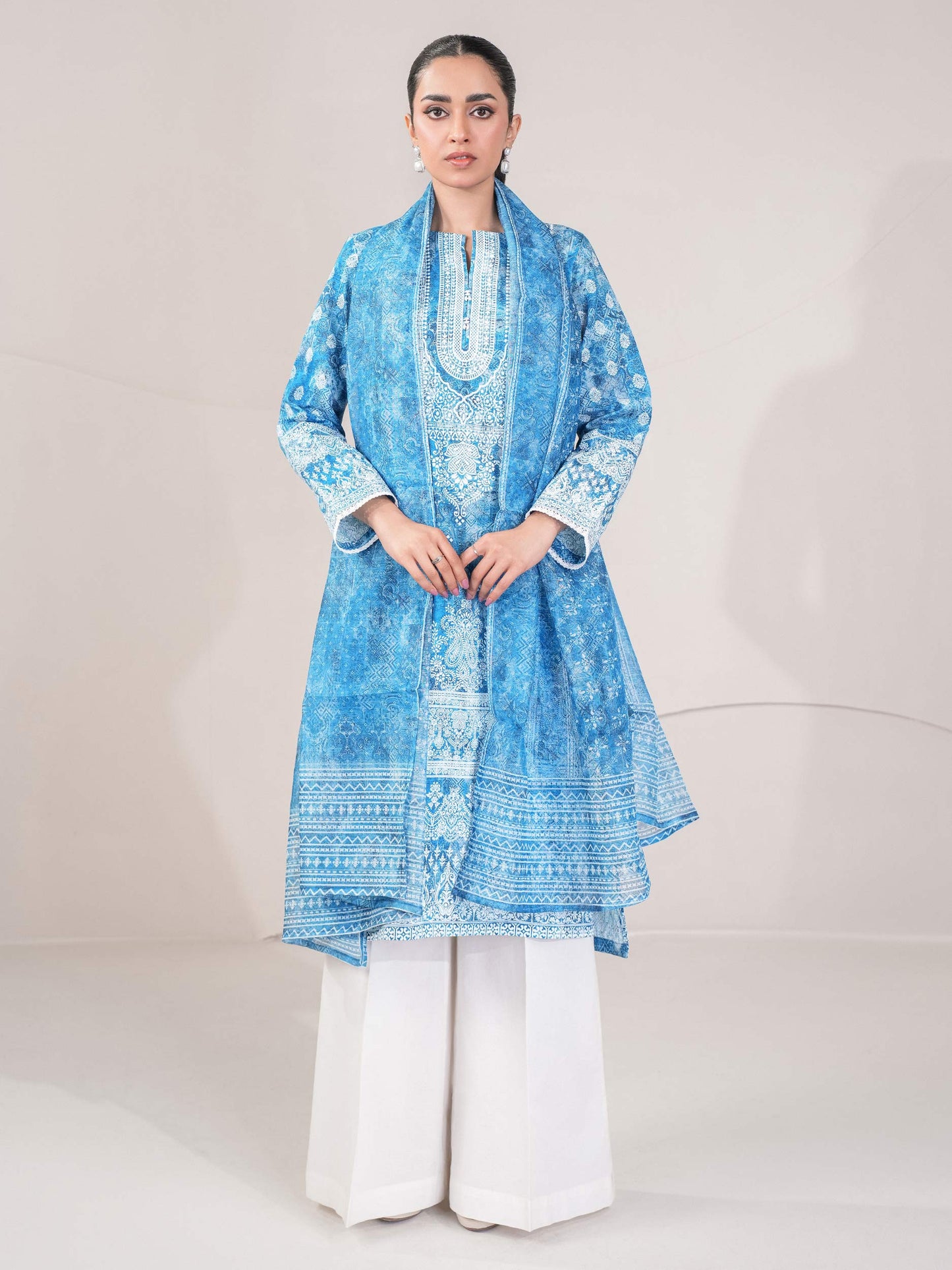 2 Piece Lawn Suit-Paste Print (Unstitched)
