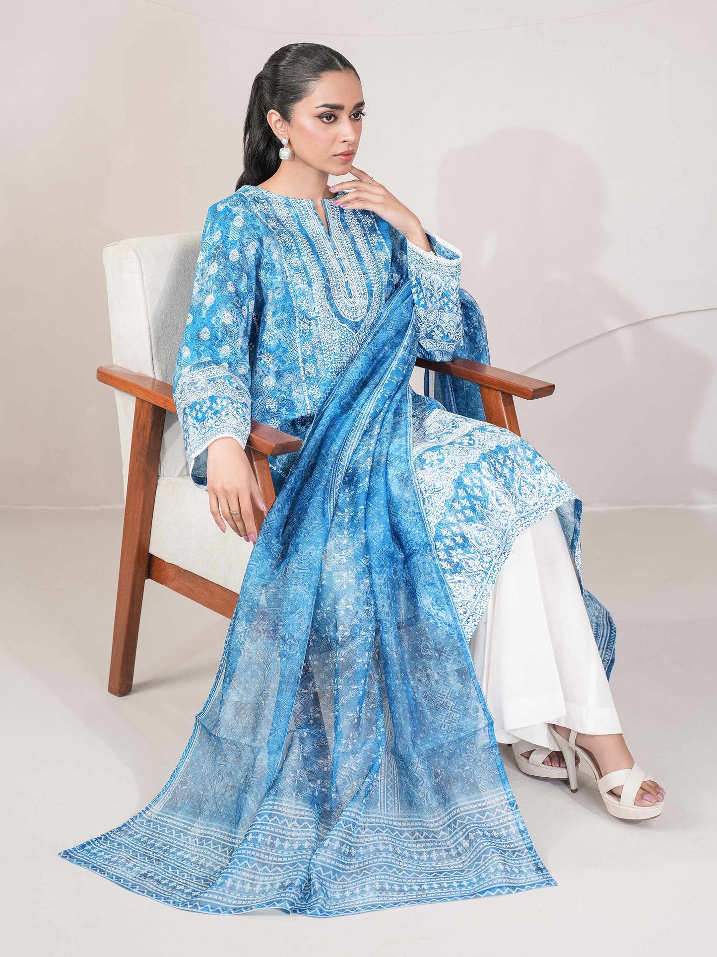 2 Piece Lawn Suit-Paste Print (Unstitched)