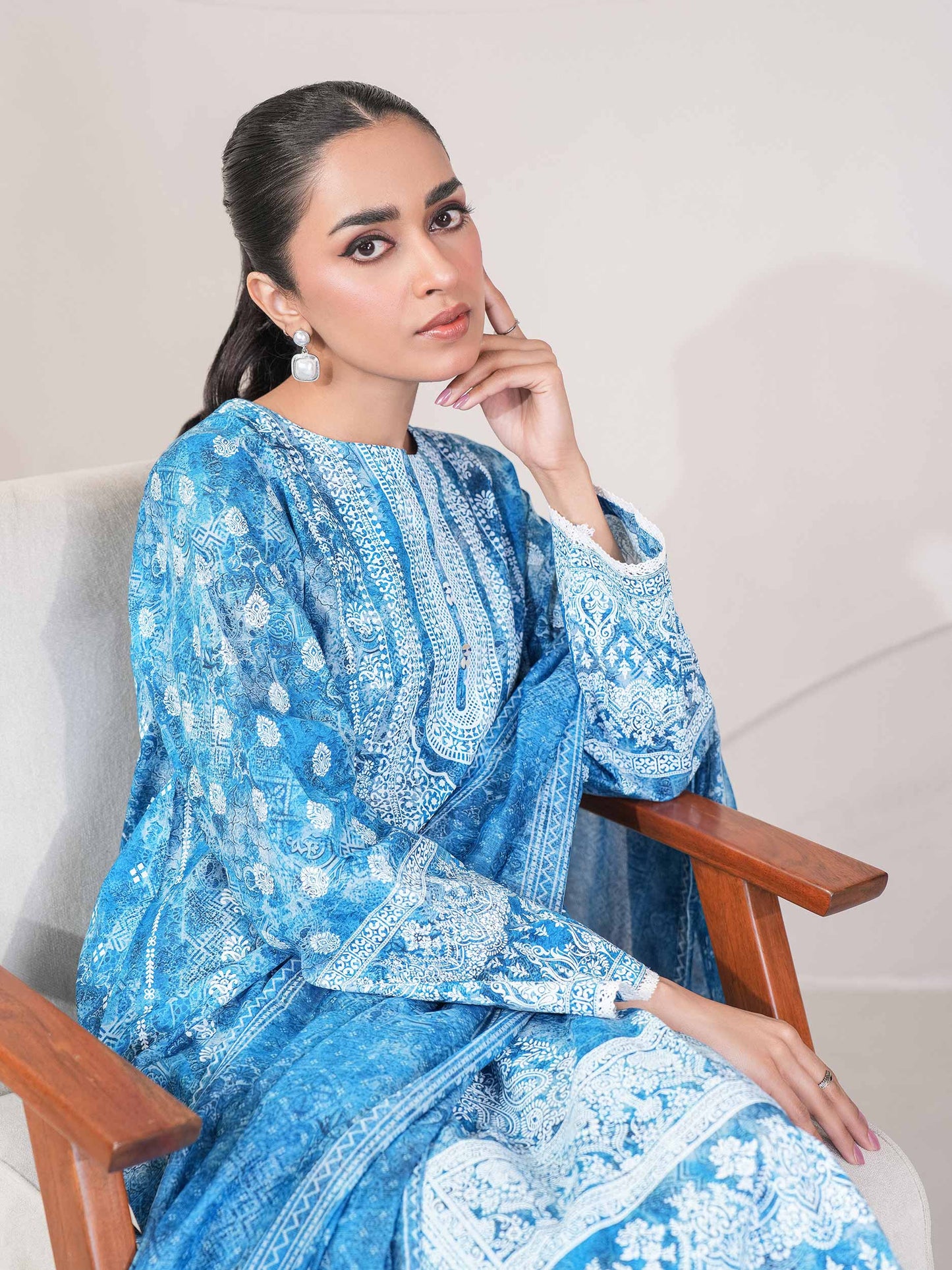 2 Piece Lawn Suit-Paste Print (Unstitched)