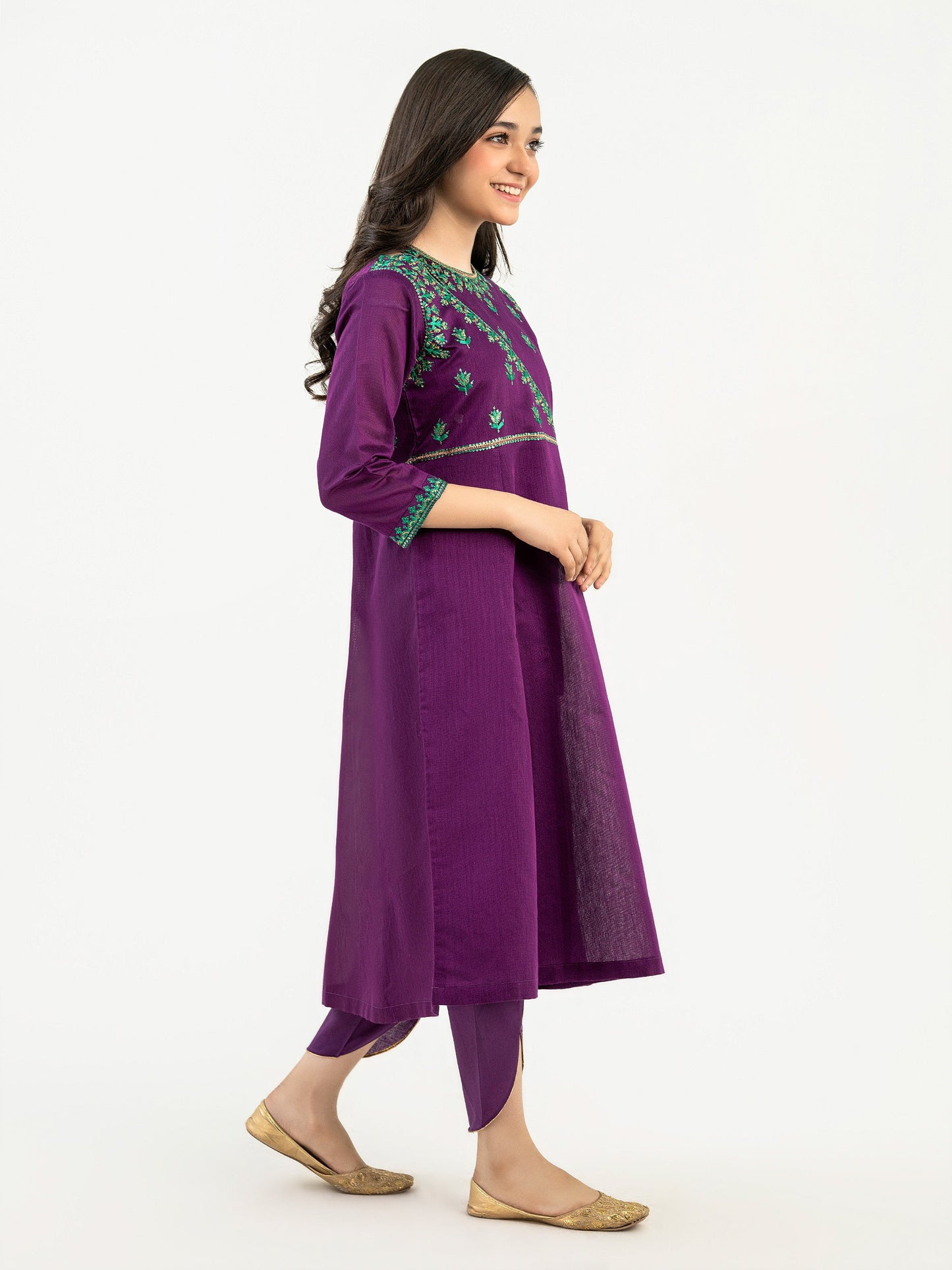 2 Piece Cotton Net Suit-Embroidered (Pret)