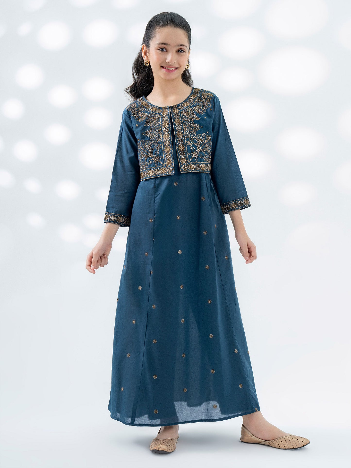 2 Piece Cambric Suit-Embroidered
