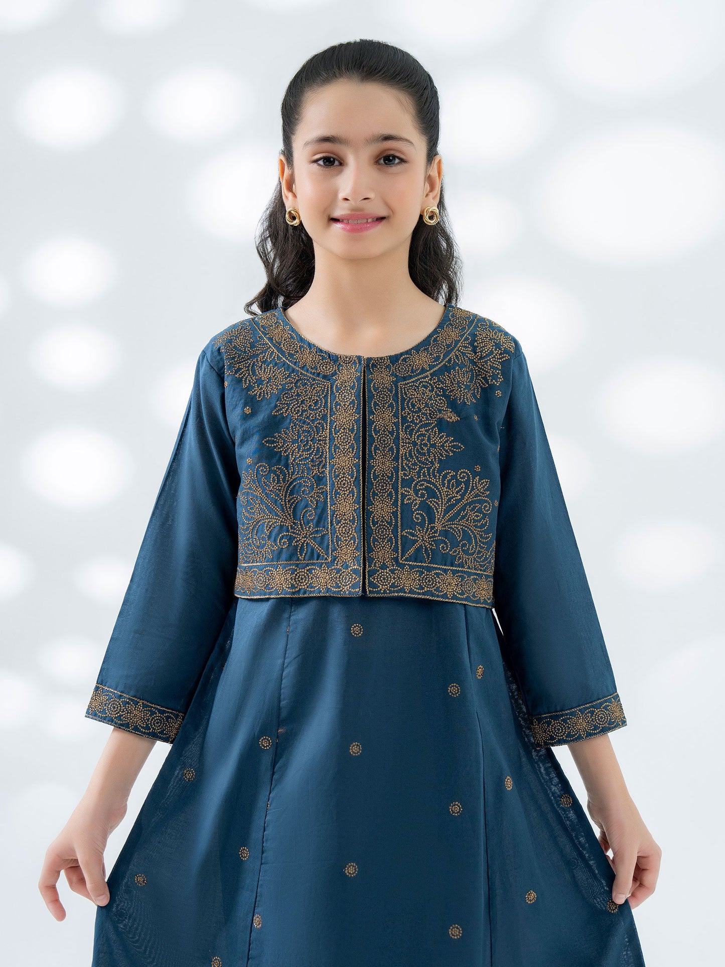 2 Piece Cambric Suit-Embroidered