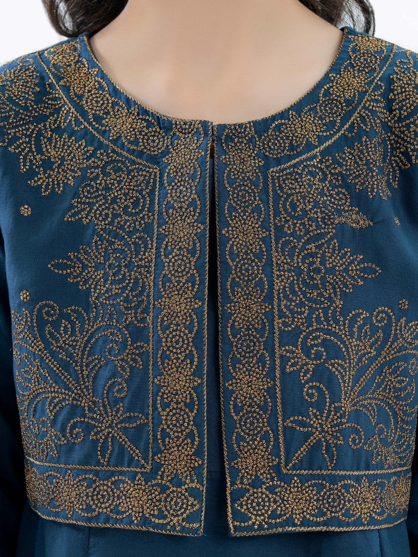 2 Piece Cambric Suit-Embroidered