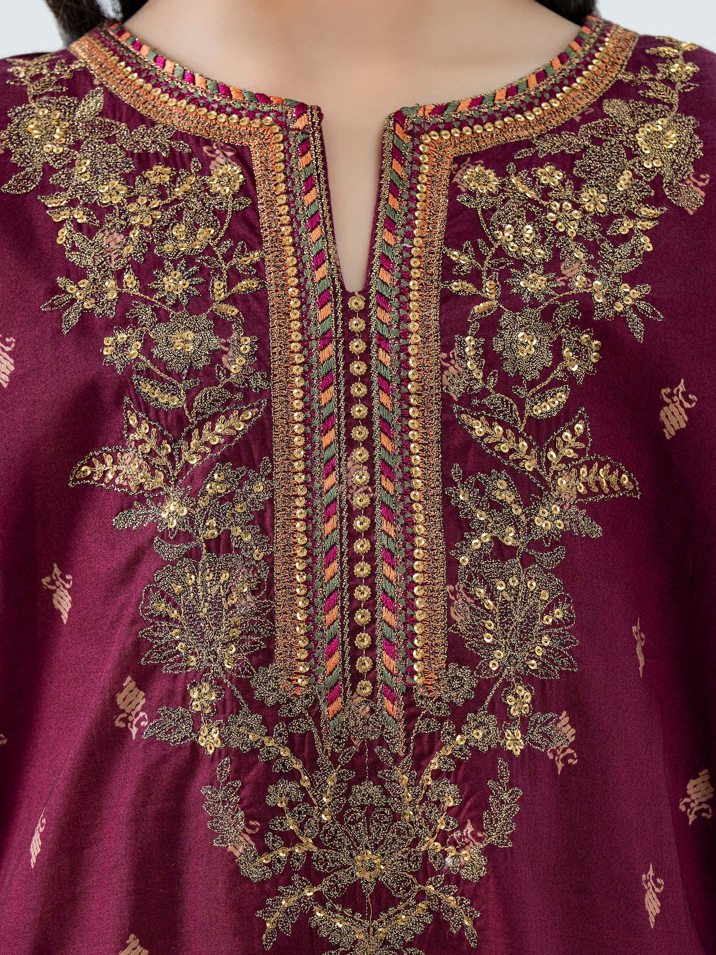 2 Piece Lawn Suit-Embroidered