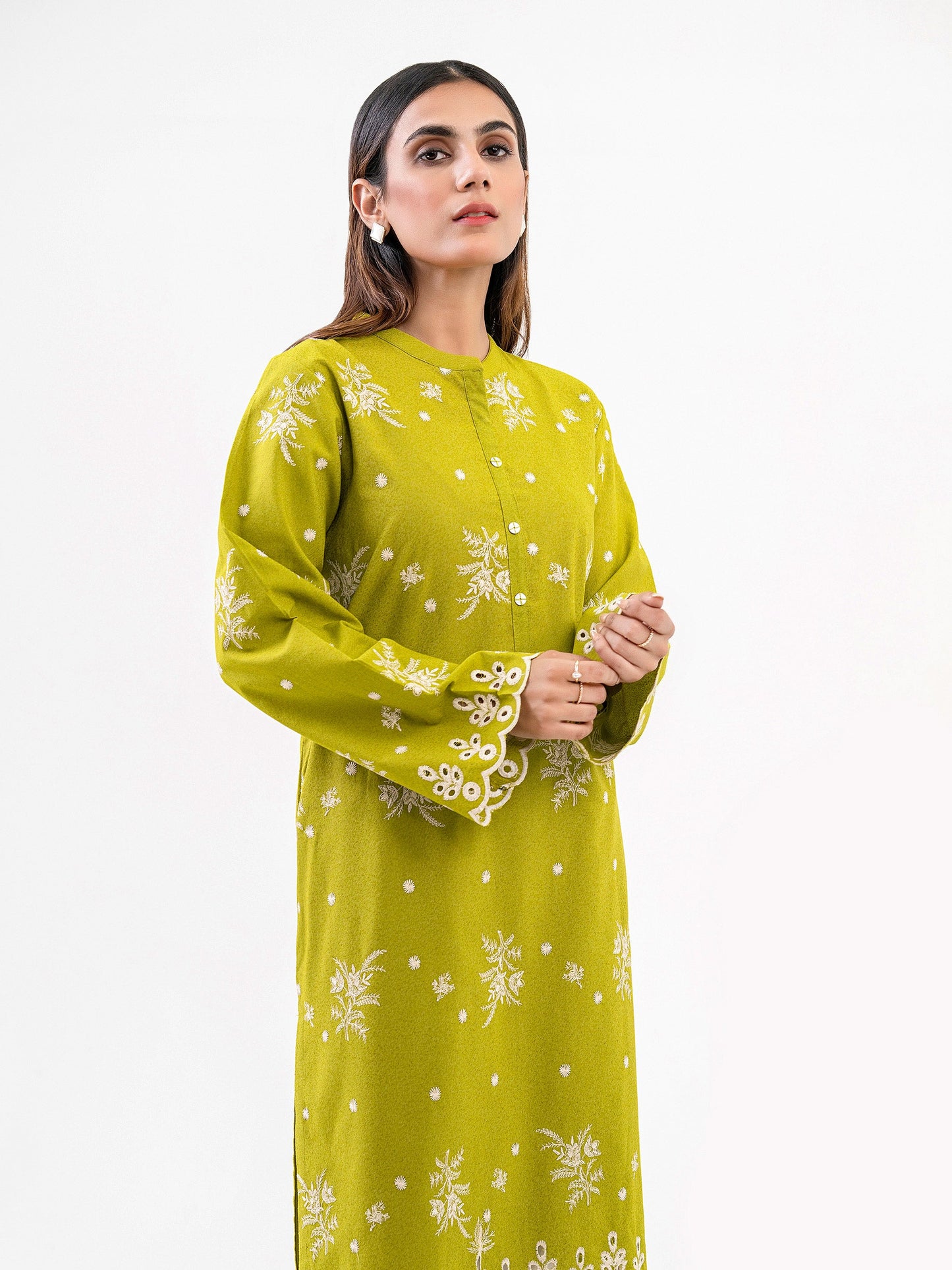 Karandi Shirt-Embroidered (Pret)