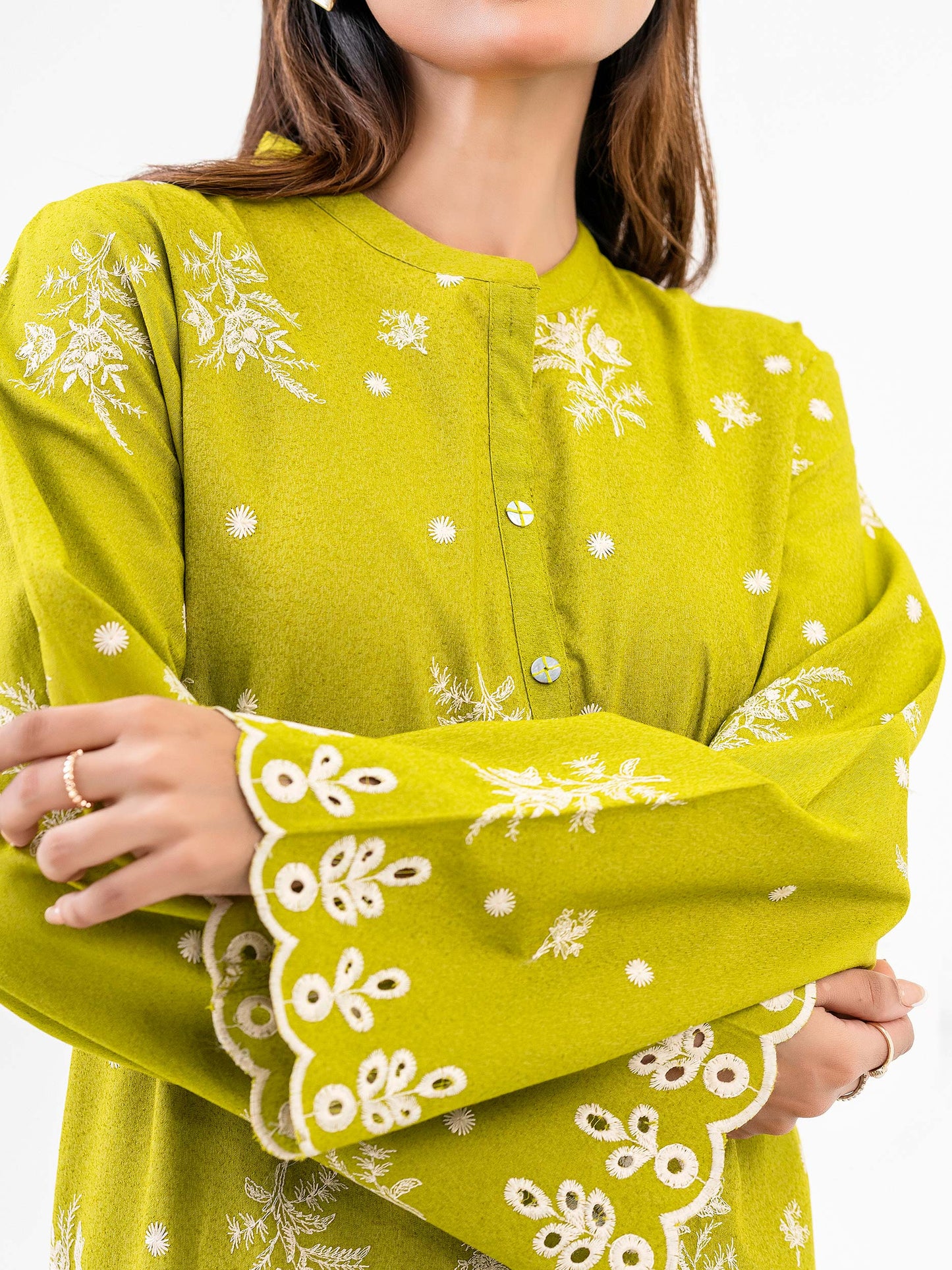 Karandi Shirt-Embroidered (Pret)
