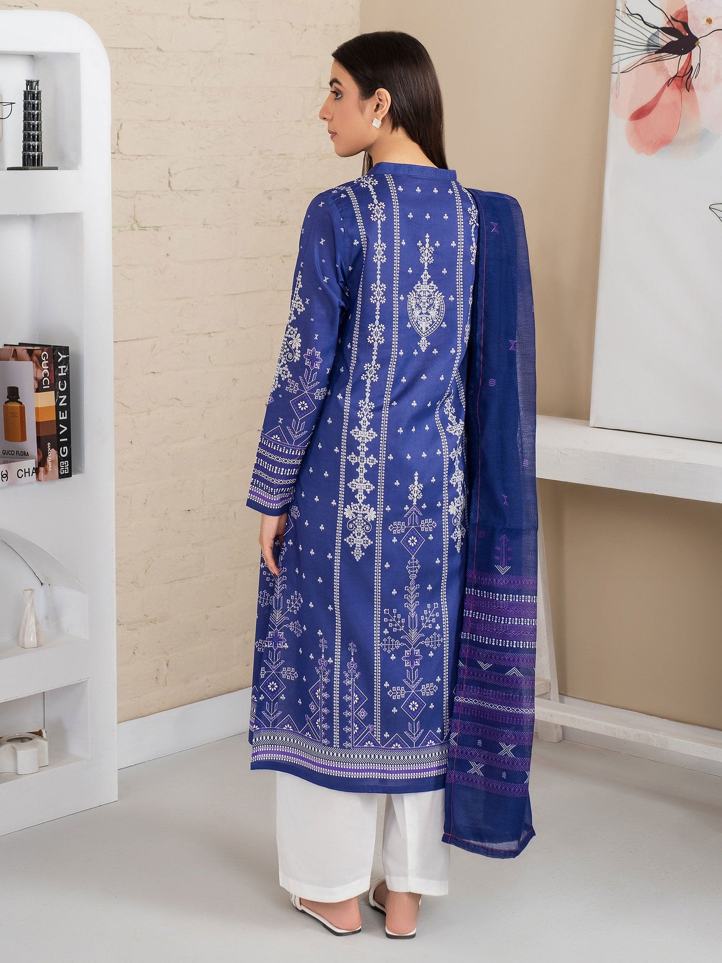 2 Piece Lawn Suit-Paste Print (Unstitched)