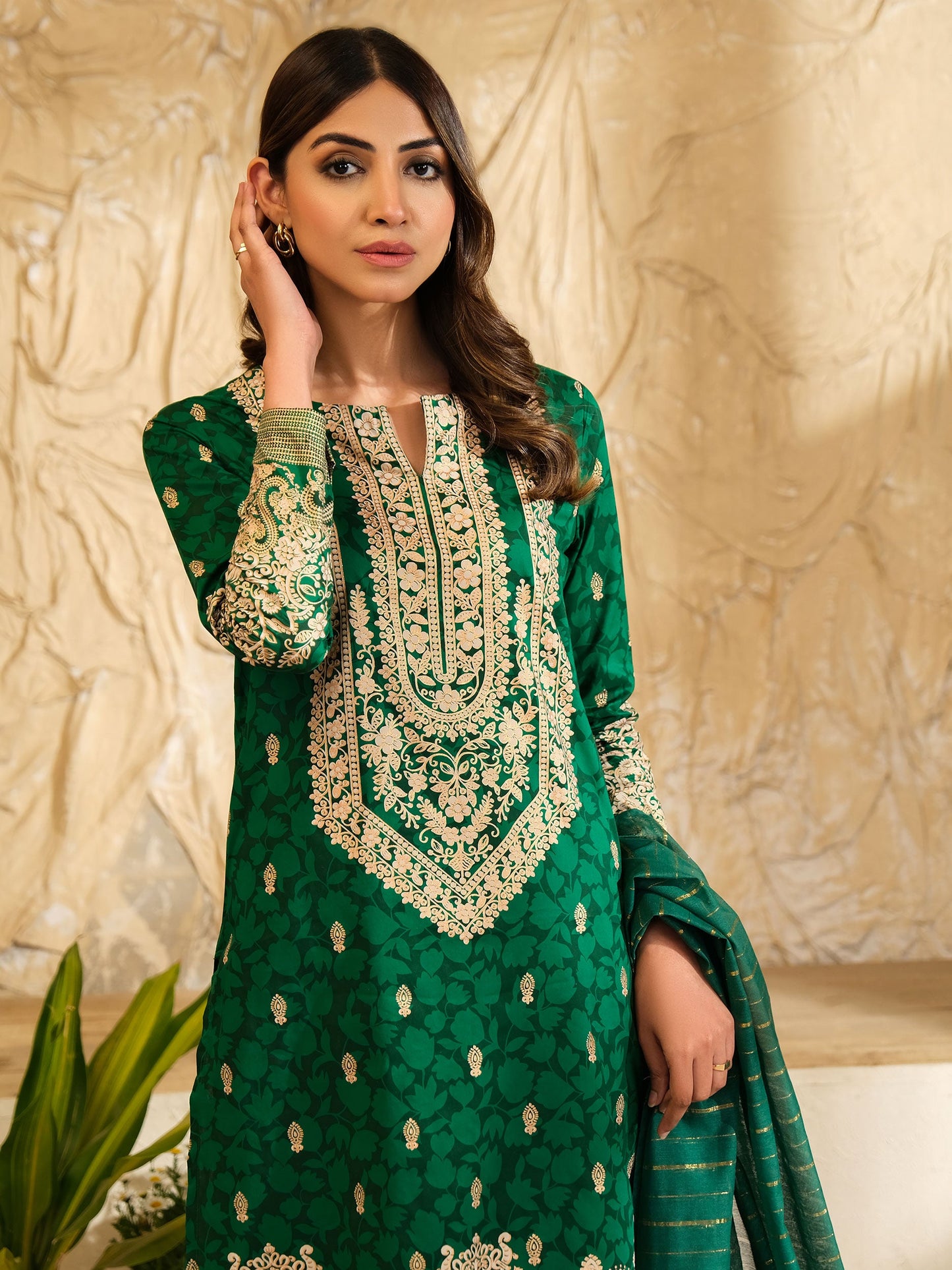 3 Piece Lawn Suit-Paste Print (Pret)